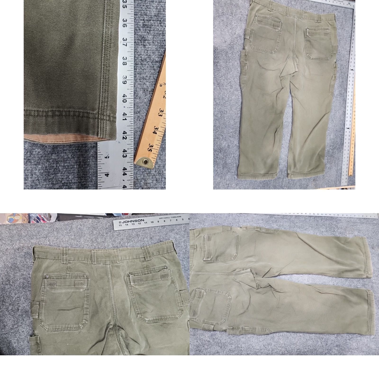 Vintage Duluth Fire Hose Canvas Pants Sz 44x32 Cargo Relax Fit Utility Pants Mens Cargo Pocket Green Cotton Flat Front Straight Relaxed Workwear Vintage: No Size US 44 / EU 60 - 9 Thumbnail