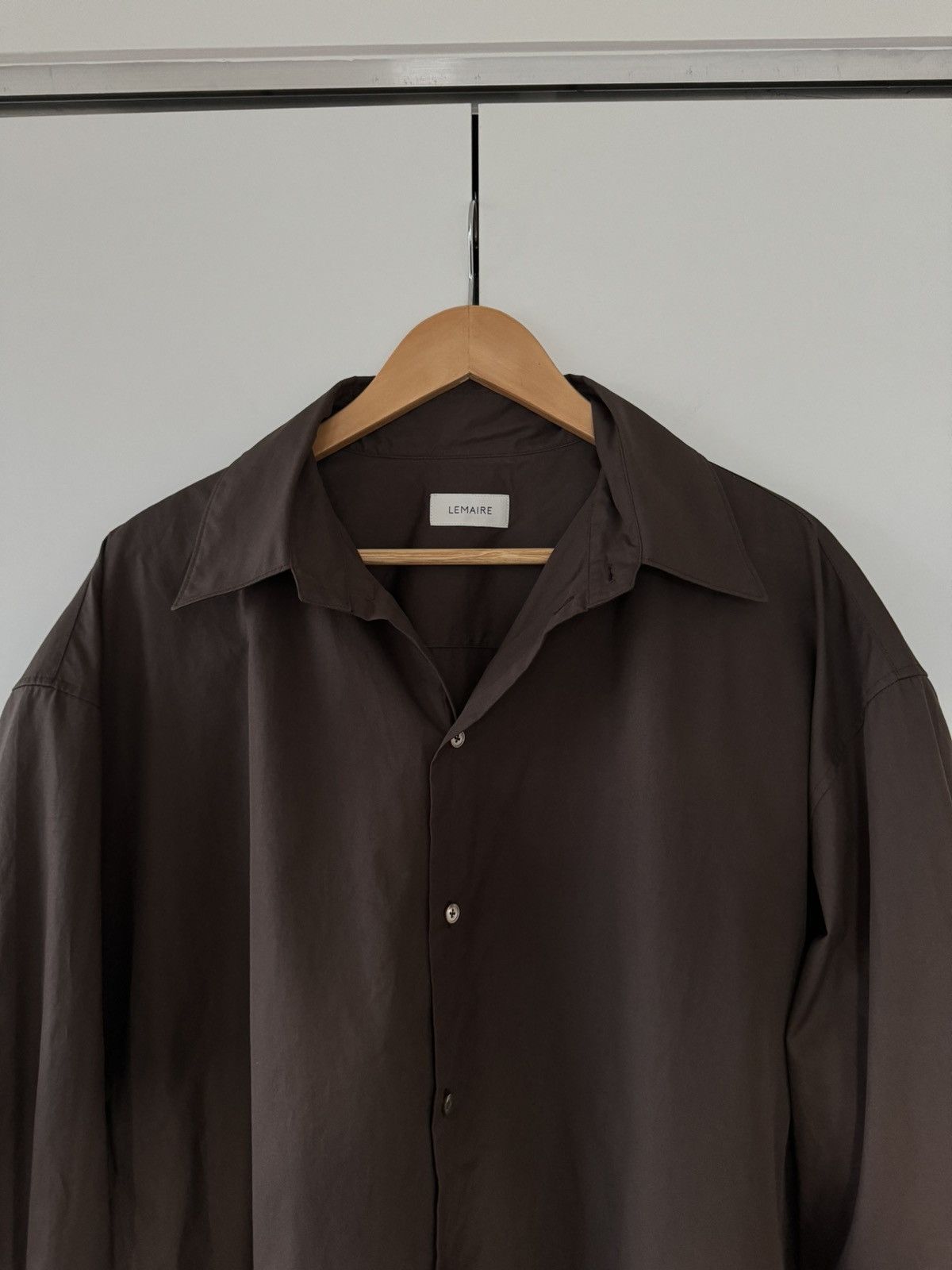 Lemaire Twisted Shirt in Brown Cotton 54 Size US XXL / EU 58 / 5 - 14 Thumbnail