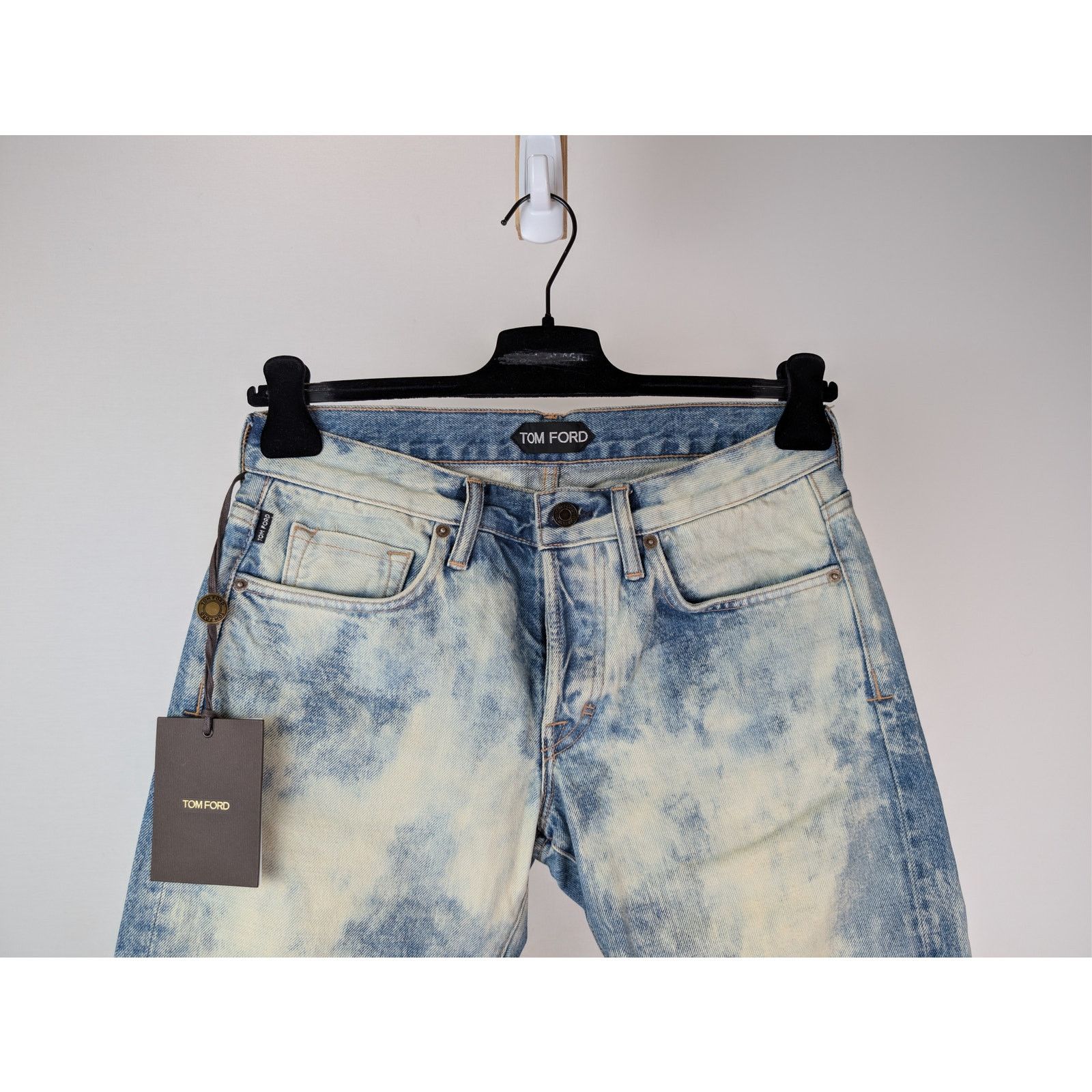 Tom Ford o1rshd1 Slim-Fit Denim Jeans in Pale Bleached Size US 30 / EU 46 - 3 Thumbnail
