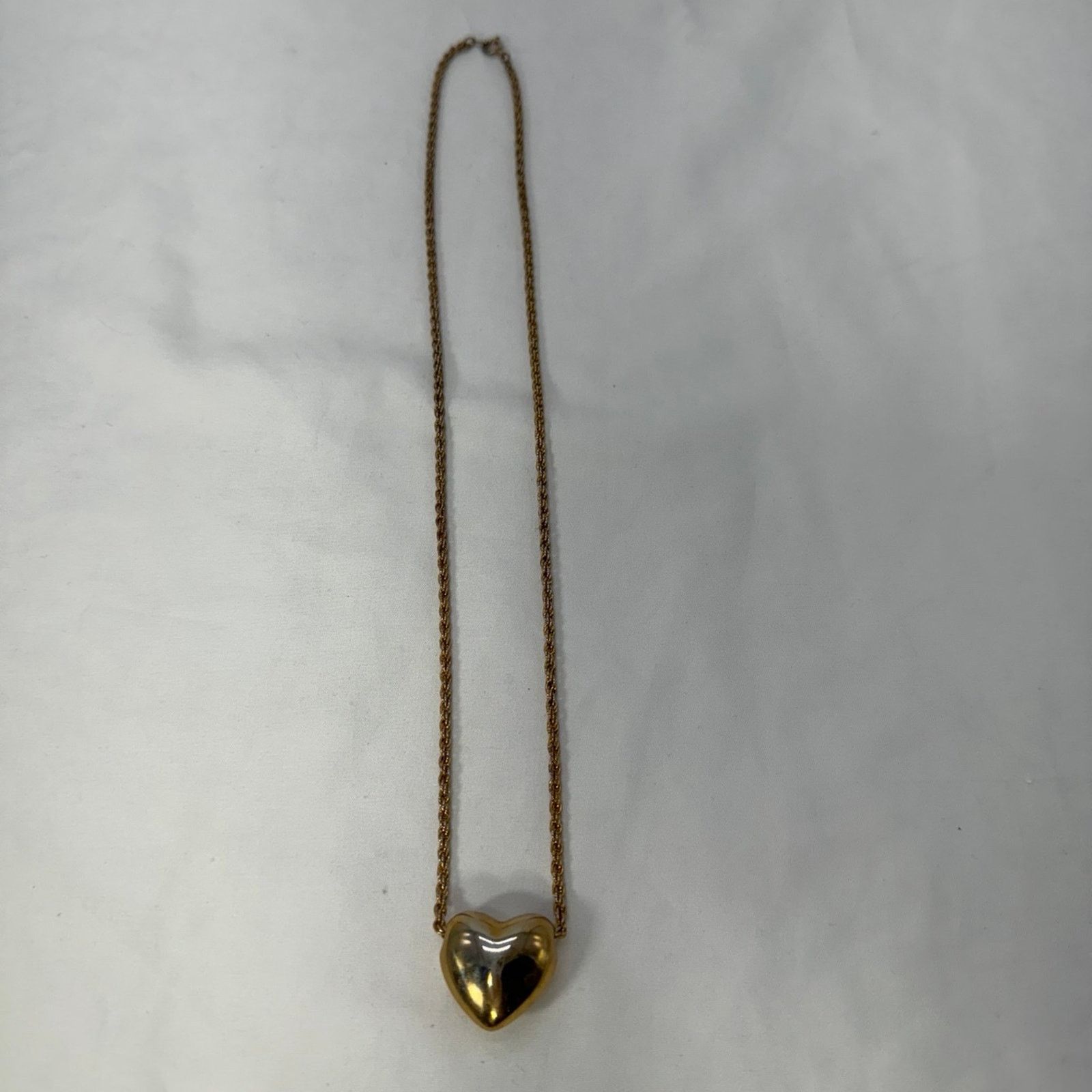 NBDN Nobrandedon VTG gold tone puff heart necklace Size ONE SIZE - 4 Thumbnail