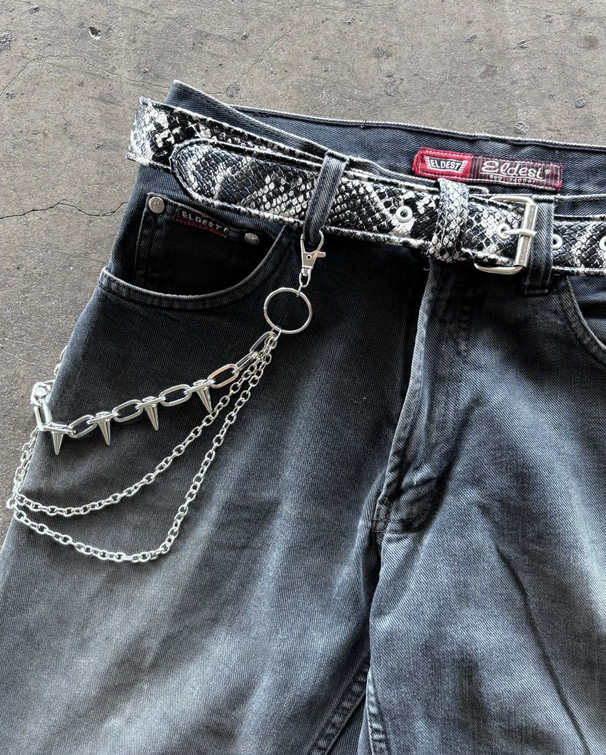 If Six Was Nine 2000s Ifsixwasnine lgb style Flared Washed Black Denim Pants Size US 29 - 4 Thumbnail