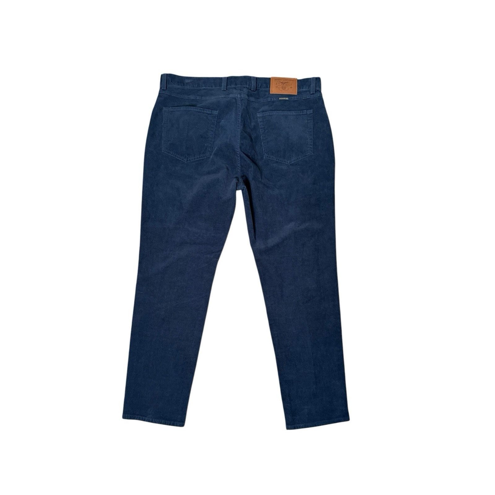 Brooks Brothers BROOKS BROTHERS Corduroy Pants Navy Blue Flat Front Cotton Size US 38 / EU 54 - 4 Thumbnail
