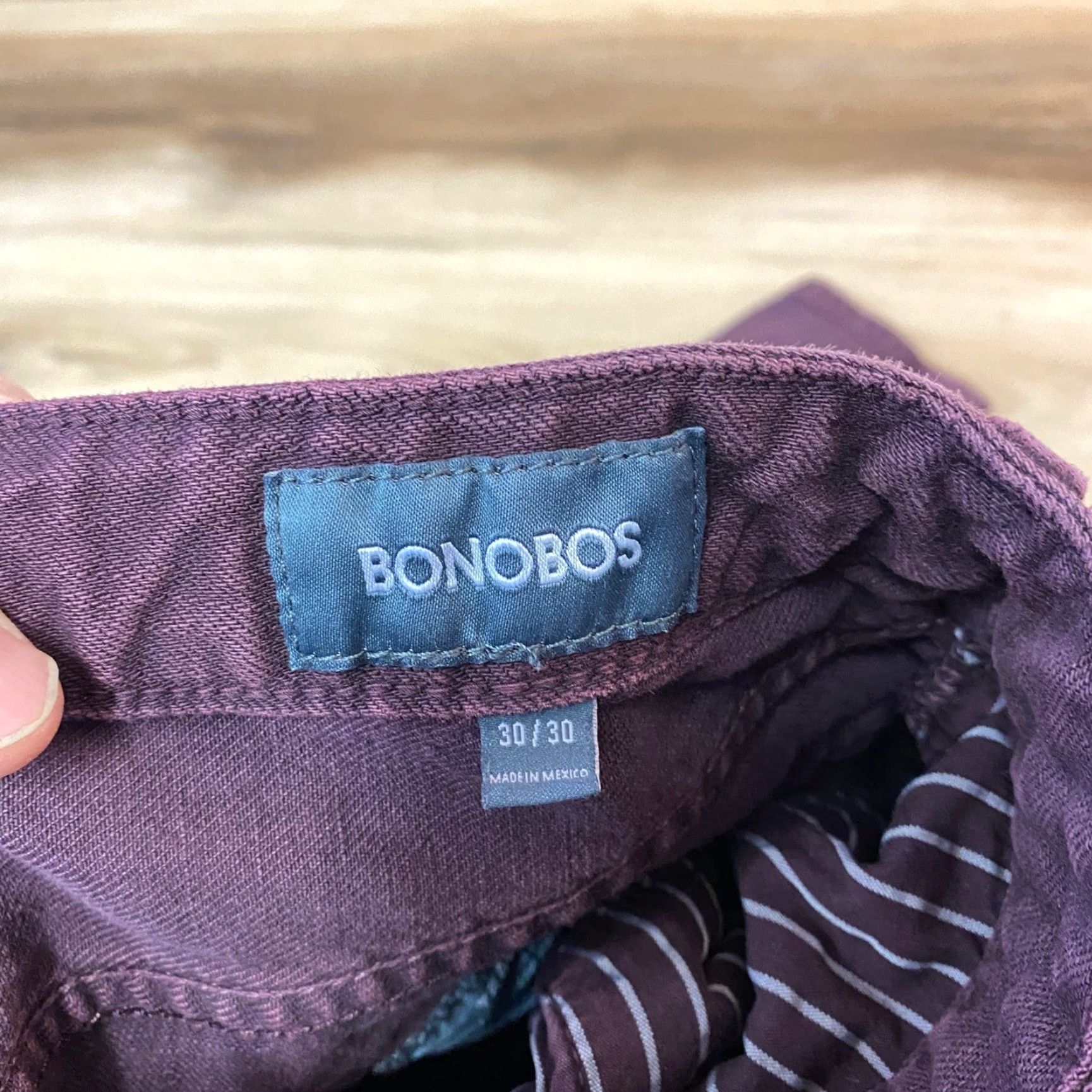 Bonobos Bonobos Mens Travel Jeans 30x30 Purple Garment Dyed American Denim Size US 30 / EU 46 - 2 Thumbnail