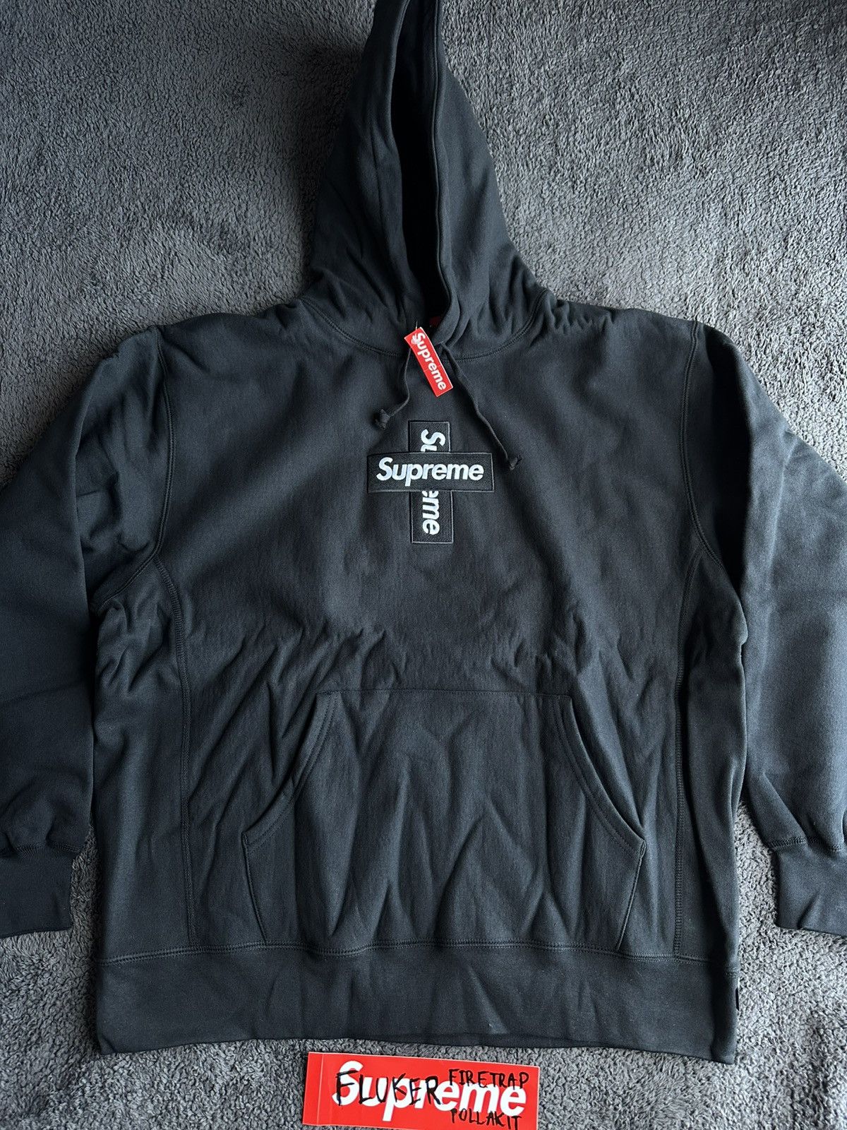 Supreme Supreme CROSS BOGO XL black new dead stock hoodie Size US XL / EU 56 / 4 - 3 Thumbnail
