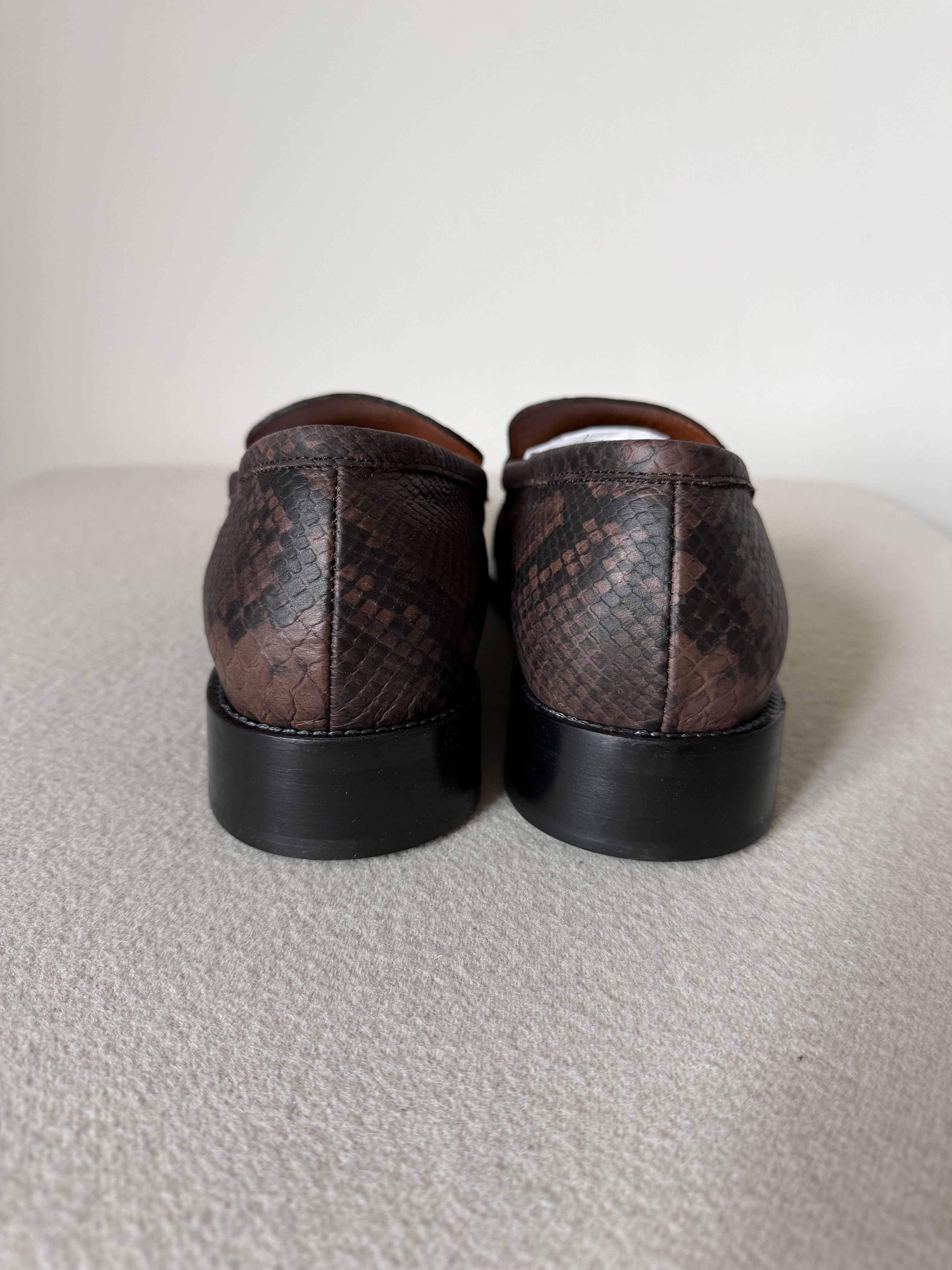 Acne Studios Acne Studios Light Hiss Embossed Snakeskin Loafers Size US 10 / EU 43 - 5 Thumbnail