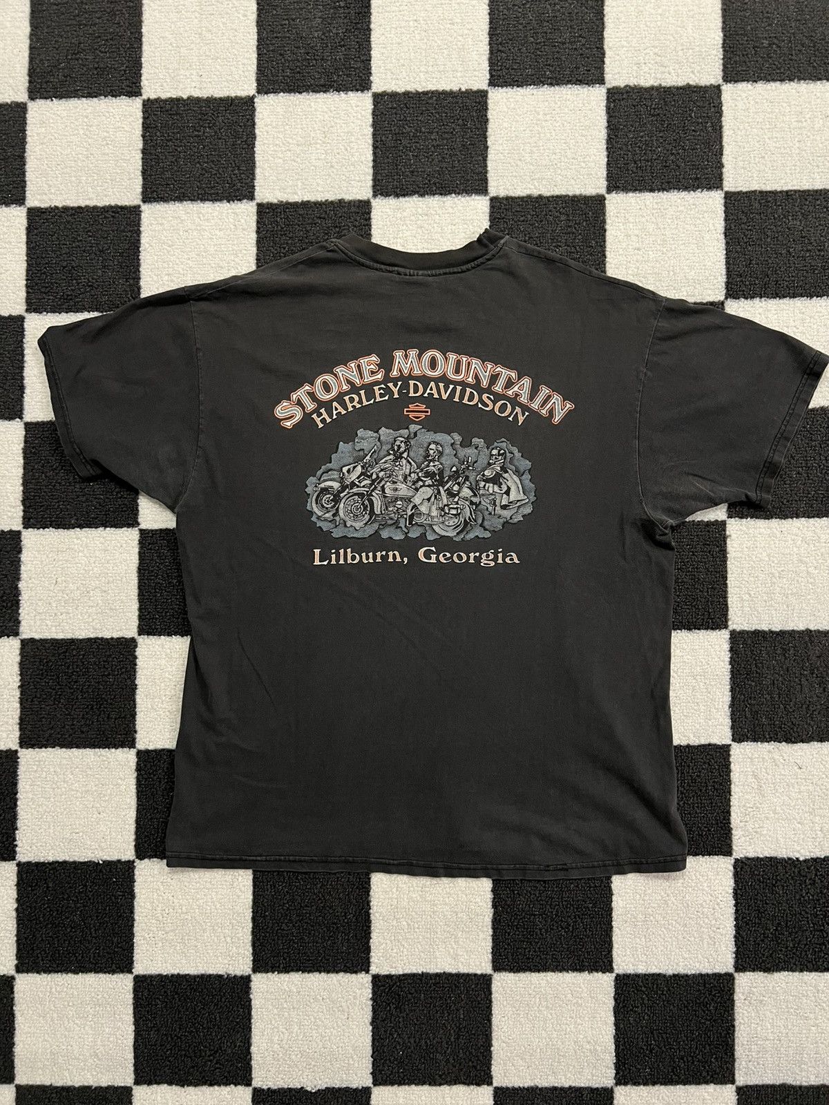 Harley Davidson Vintage 90's Harley Davidson Chrome Georgia Tee Size US XL / EU 56 / 4 - 4 Thumbnail