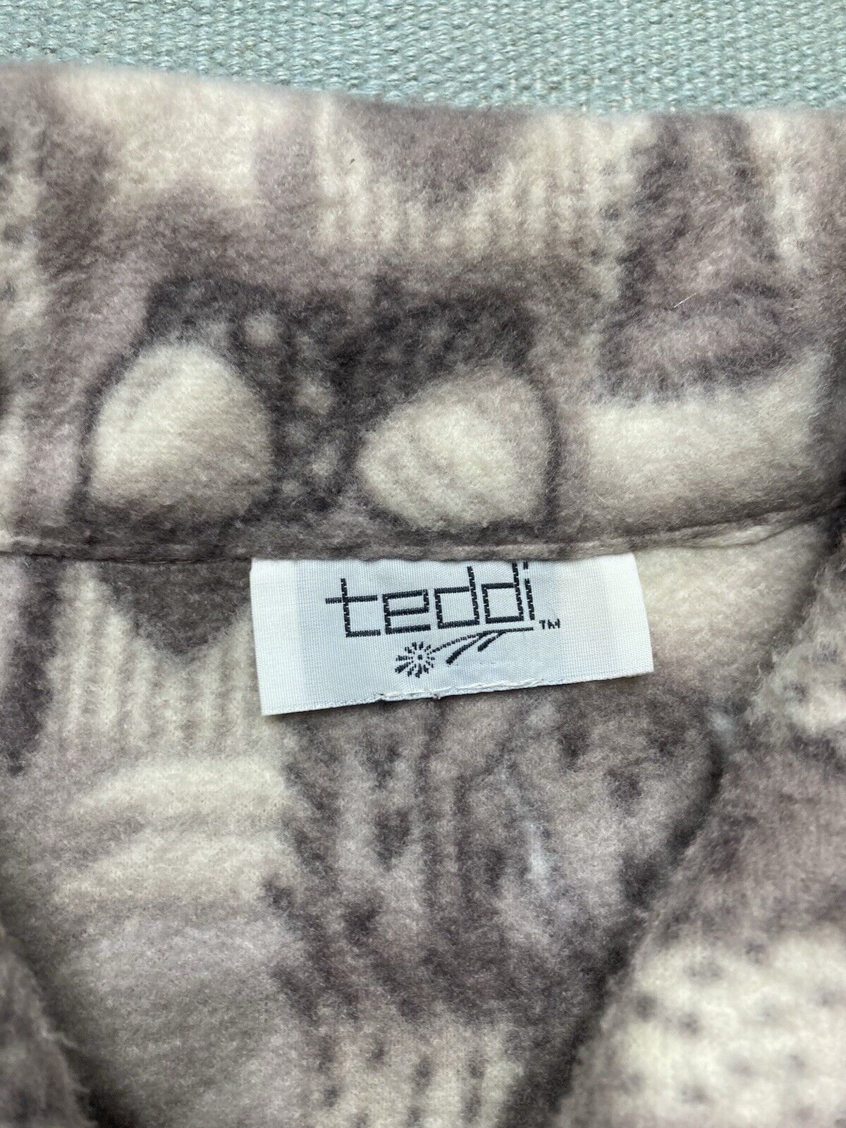 Vintage teddi fleece jacket cardigan hearts acorns cottage womens XL Size XL / US 12-14 / IT 48-50 - 3 Thumbnail