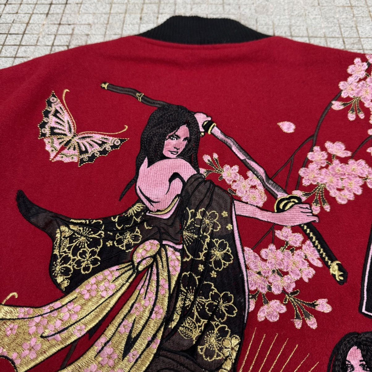 Japanese Brand 2000s Divine Retribution Sukajan Embroidered Wool Bomber Size US M / EU 48-50 / 2 - 7 Thumbnail