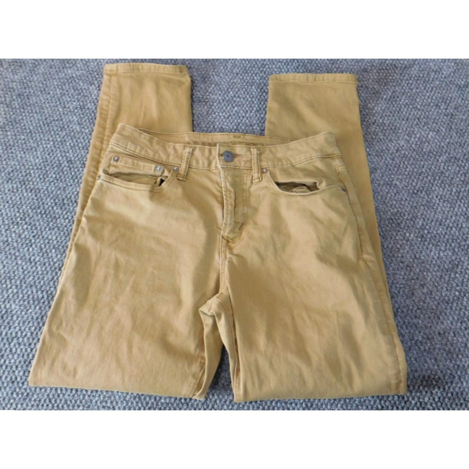 American Eagle Outfitters American Eagle Outfitters Pants Mens 29x27 Beige Slim Straight Chino canvas Cotton Flat Front Zipper Casual | 29 | Beige | Men | Regular | Pants Size US 29 - 3 Thumbnail