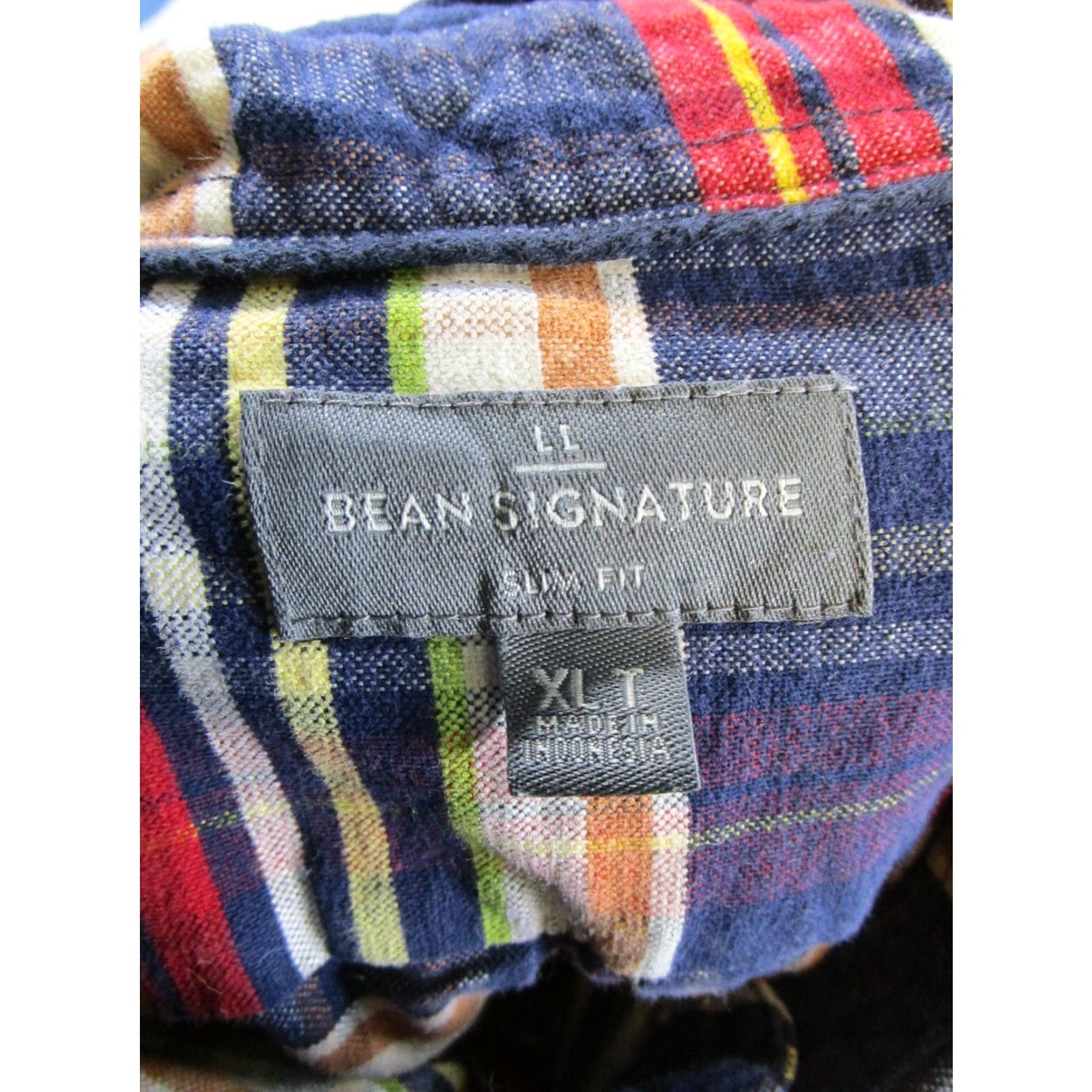Vintage VINTAGE L.L. Bean Flannel Shirt Plaid Mens XL Tall Blue Red Beige Cotton Button-Up Size US XL / EU 56 / 4 - 3 Thumbnail