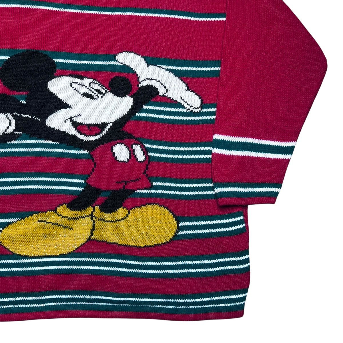Mickey Unlimited 1990s Mickey Mouse Disney Striped Pullover Knit Sweater Size L / US 10 / IT 46 - 16 Thumbnail