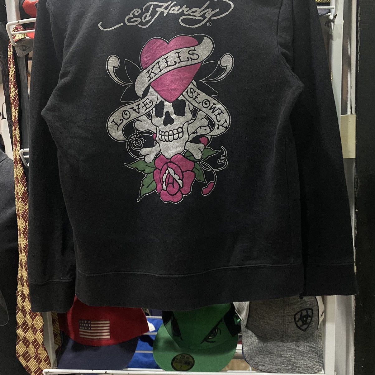 Ed Hardy Ed Hardy " Peace Project " Skull Tattoo Sweatshirts Size US S / EU 44-46 / 1 - 4 Thumbnail