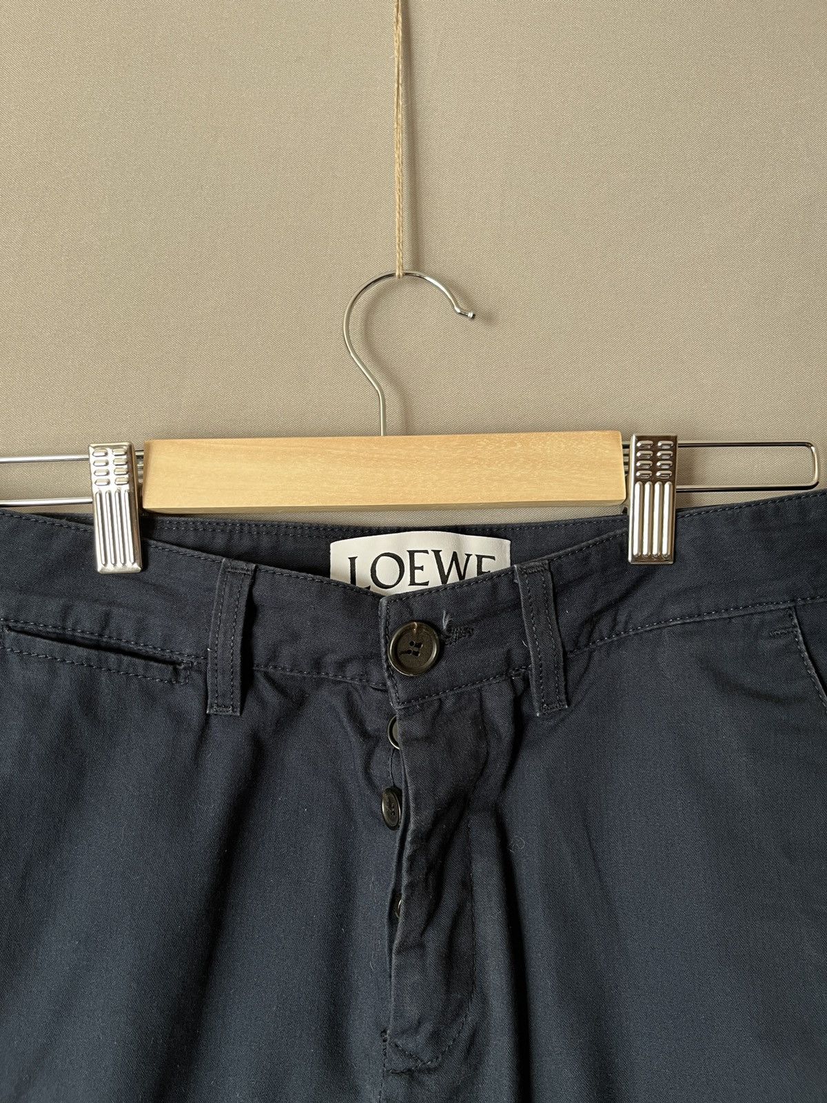 Loewe LOEWE Navy Blue Simple Minimalistic Chino Pants Size US 29 - 6 Thumbnail