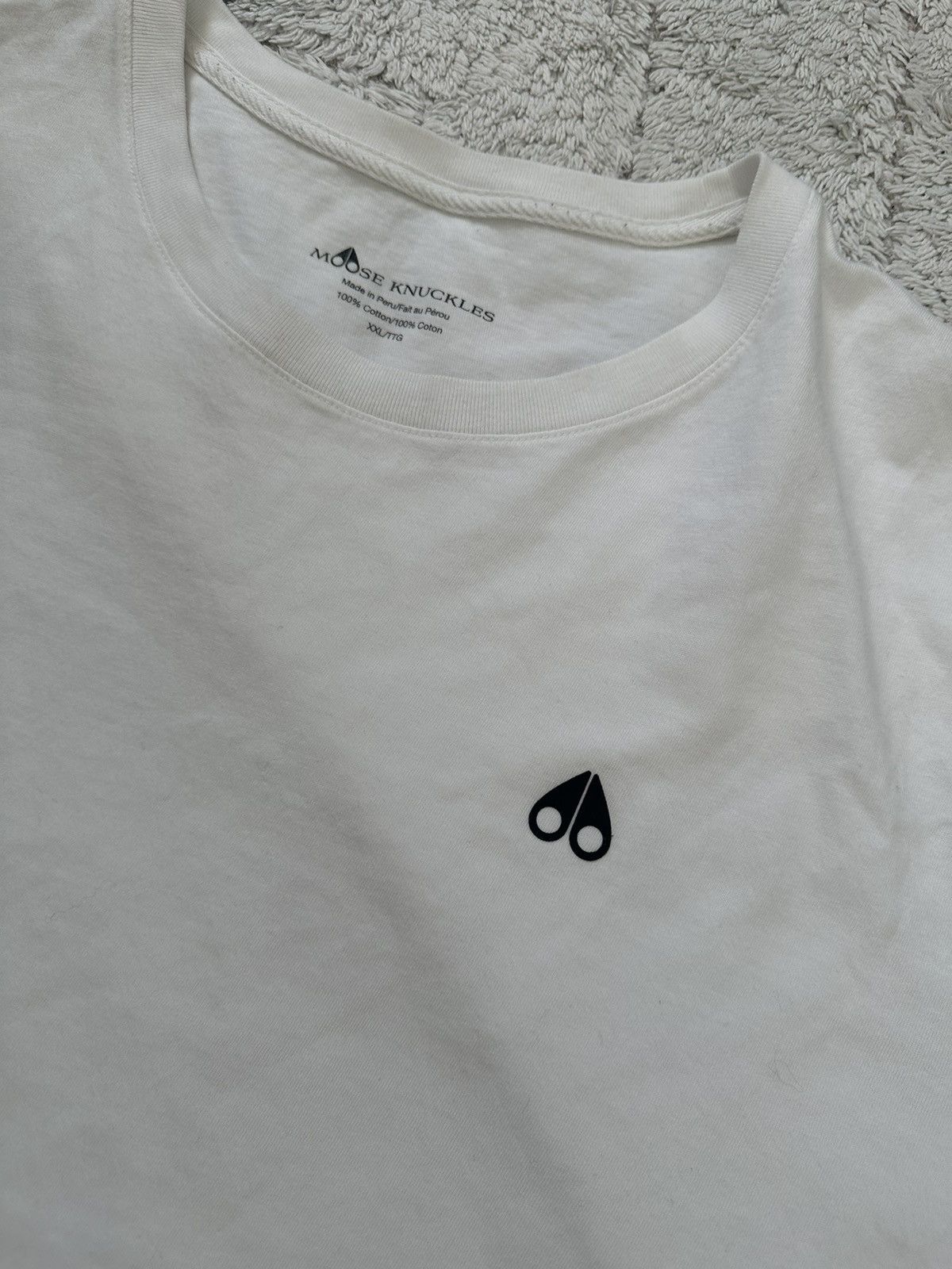 Moose Knuckles Moose Knuckles White rare T shirt Small Logo size mens XXl Size US XXL / EU 58 / 5 - 3 Thumbnail