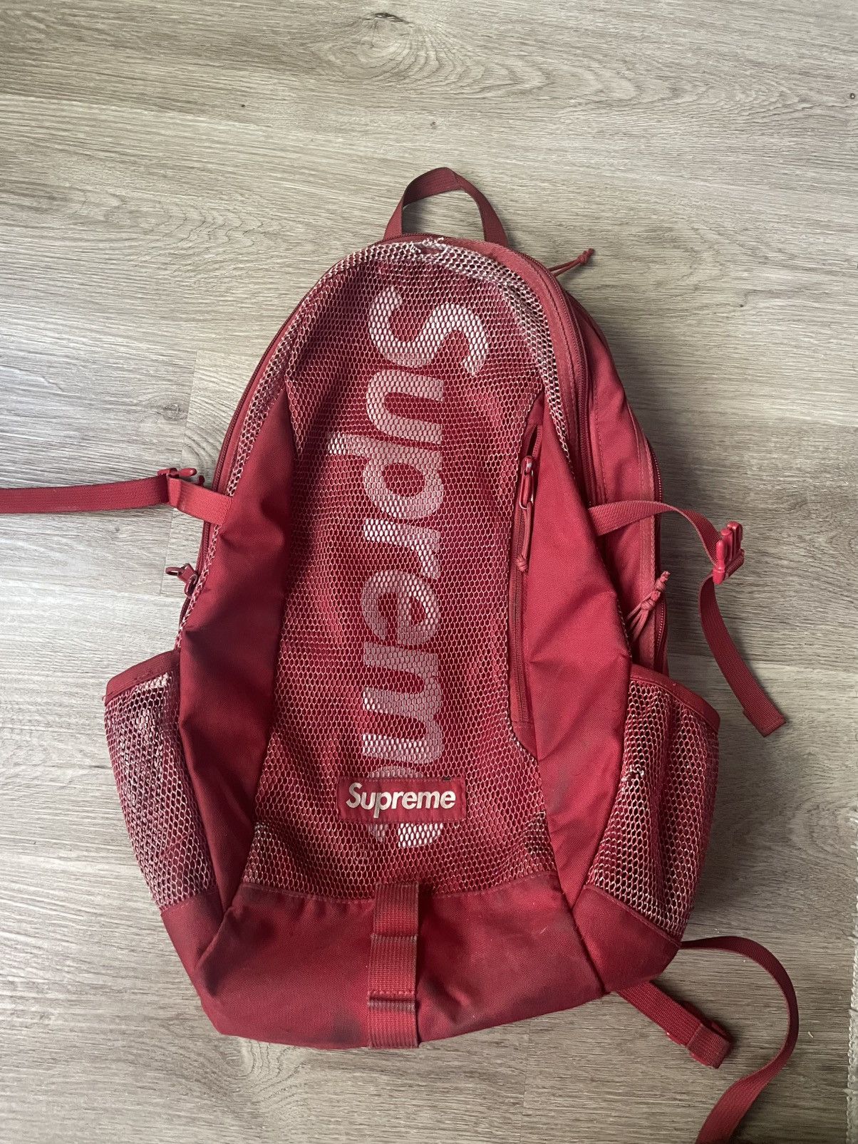Streetwear Supreme Supreme ss20 red mesh backpack Grailed