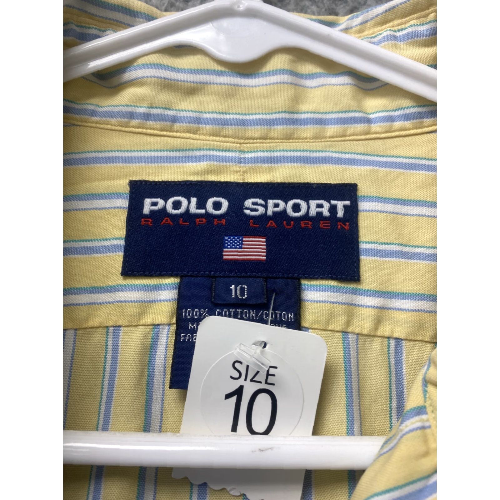 Polo Ralph Lauren Polo Ralph Lauren Shirt Men Button-Up Striped Yellow/White 10 20/21 Classic Fit Long Sleeve Collared Cotton Embroidered Logo Casual Spring Summer Size US M / EU 48-50 / 2 - 4 Thumbnail