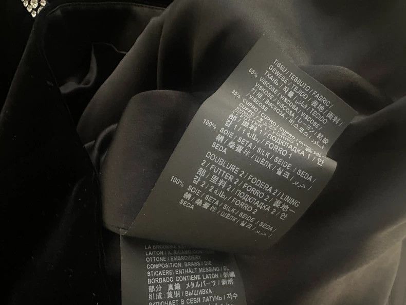 Saint Laurent Paris Saint Laurent Paris Wrapped chest with diamond black dress- Size US 32 / EU 48 - 9 Thumbnail