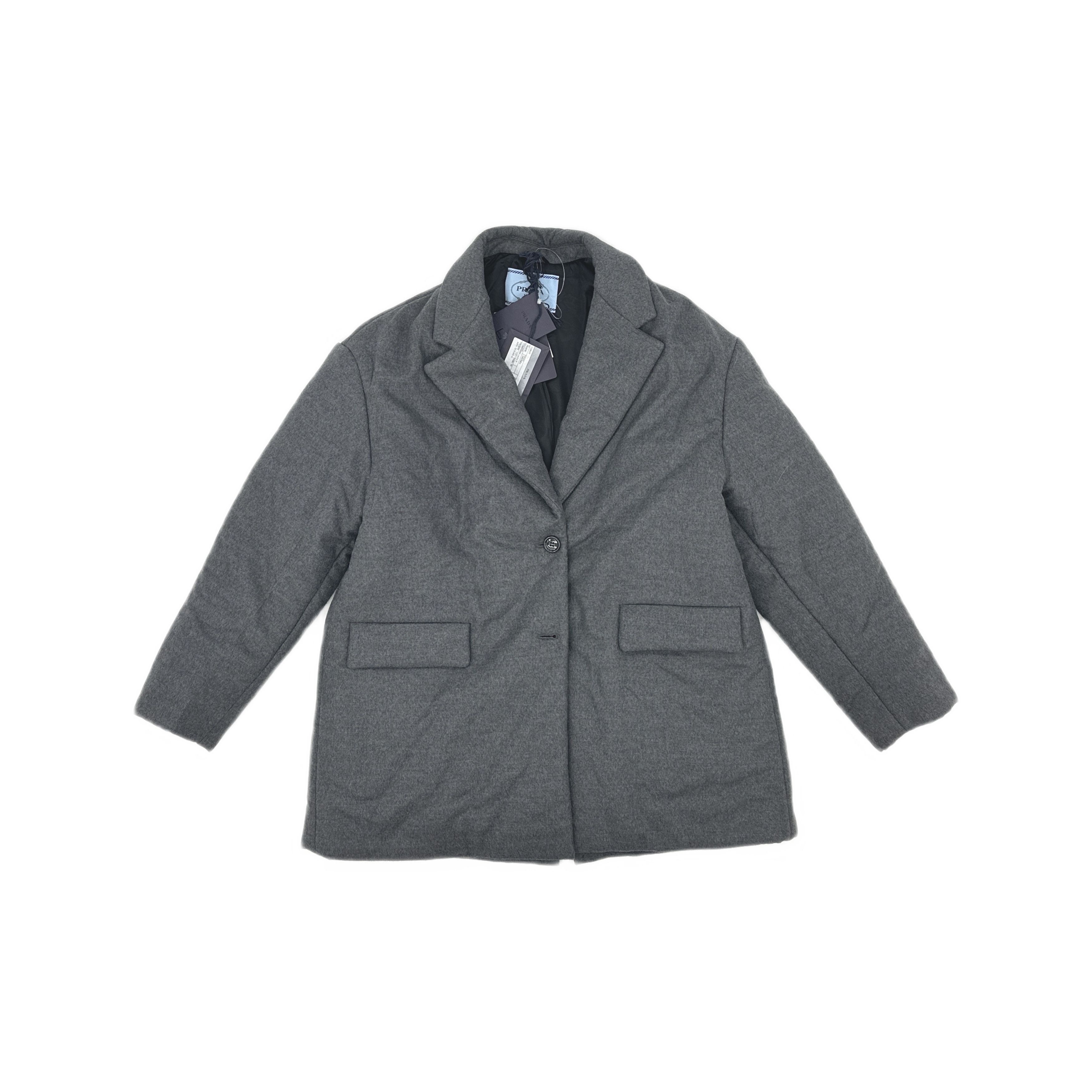 Prada Prada Belted Wool Cashmere Jacket Size 42 Size M / US 6-8 / IT 42-44 - 1 Thumbnail