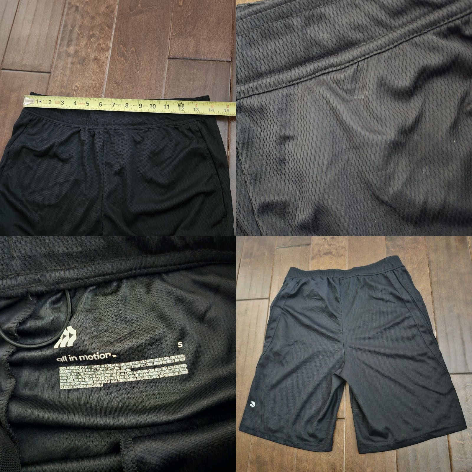 Vintage VINTAGE All In Motion Womens Small Black Athletic Gym Shorts Elastic Waist Size 28" / US 6 / IT 42 - 8 Thumbnail