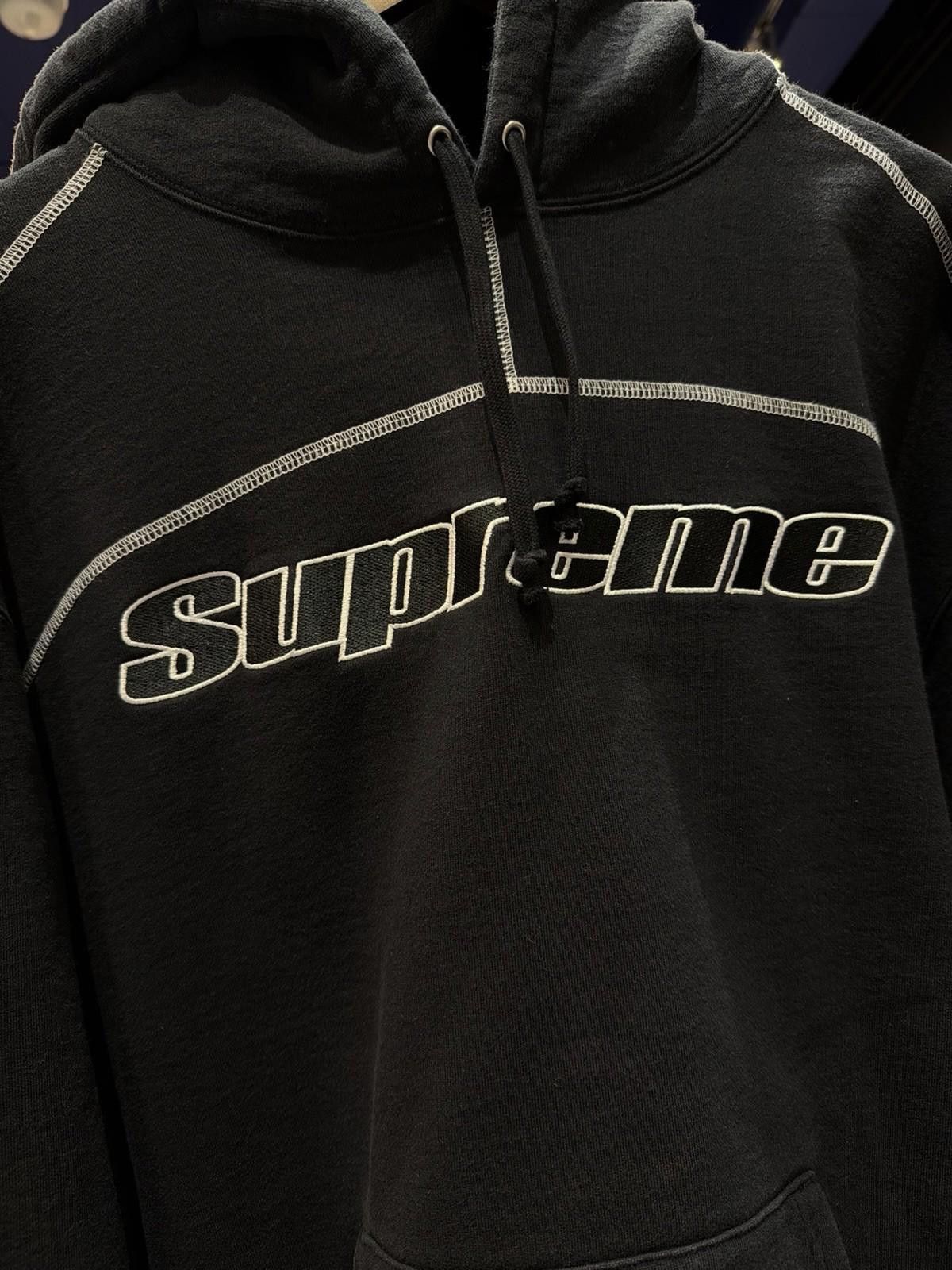 Supreme Supreme “Overlock” Hooded Sweatshirt Black Men’s X-Large New Size US XL / EU 56 / 4 - 5 Thumbnail
