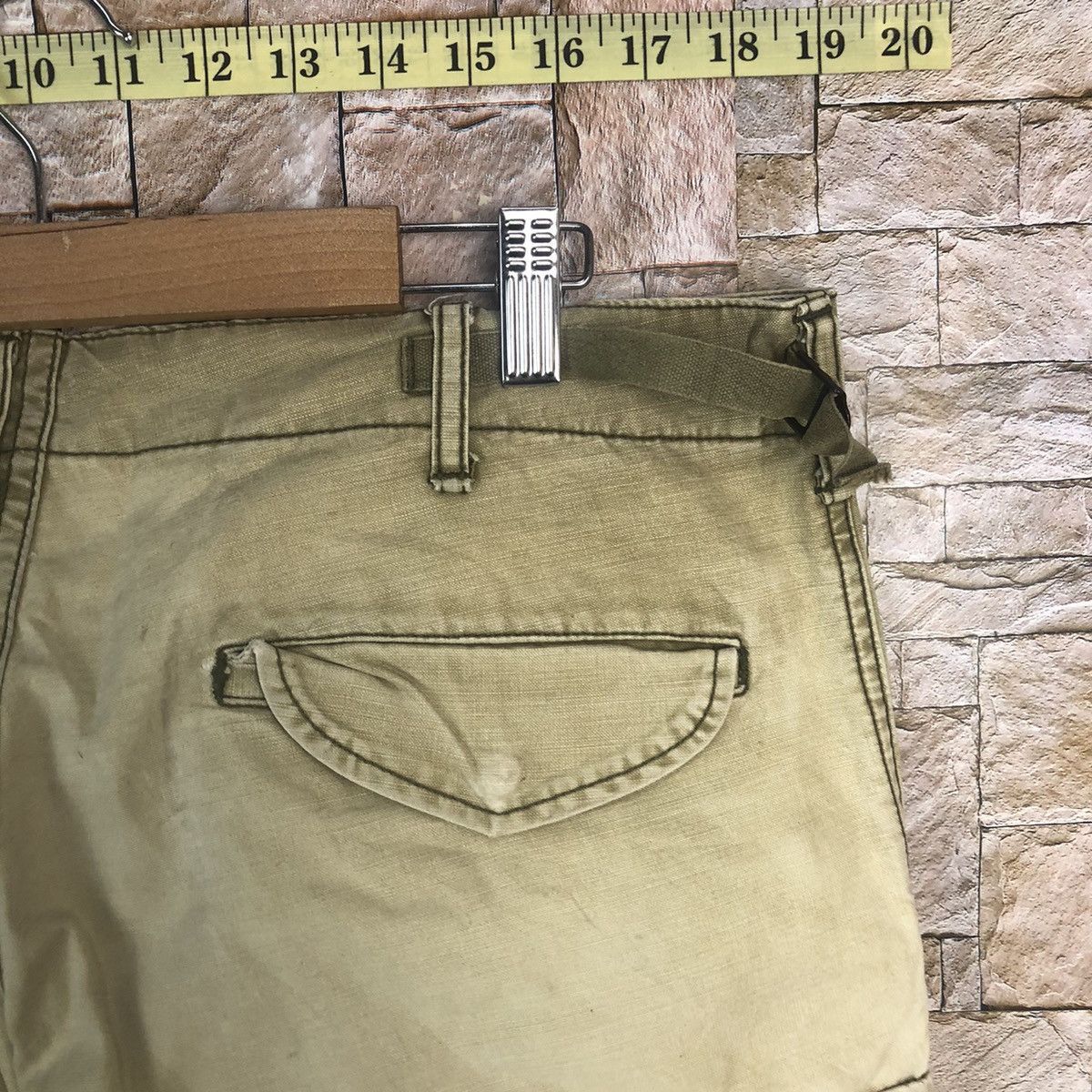 Japanese Brand Quadro Green Cargo Multipocket Pants #A359 Size US 33 - 20 Thumbnail