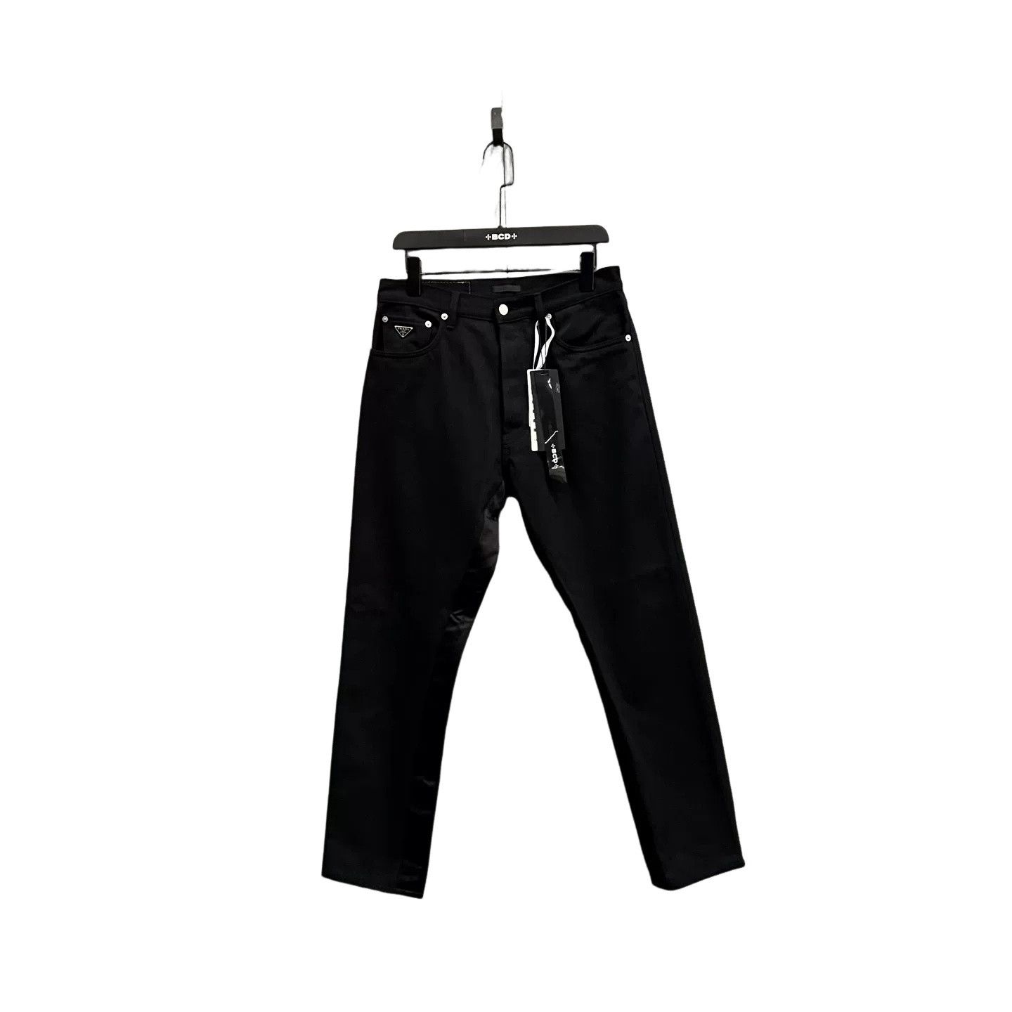 Prada Prada Triangle Logo Black Denim Jeans 30 Size US 30 / EU 46 - 1 Thumbnail