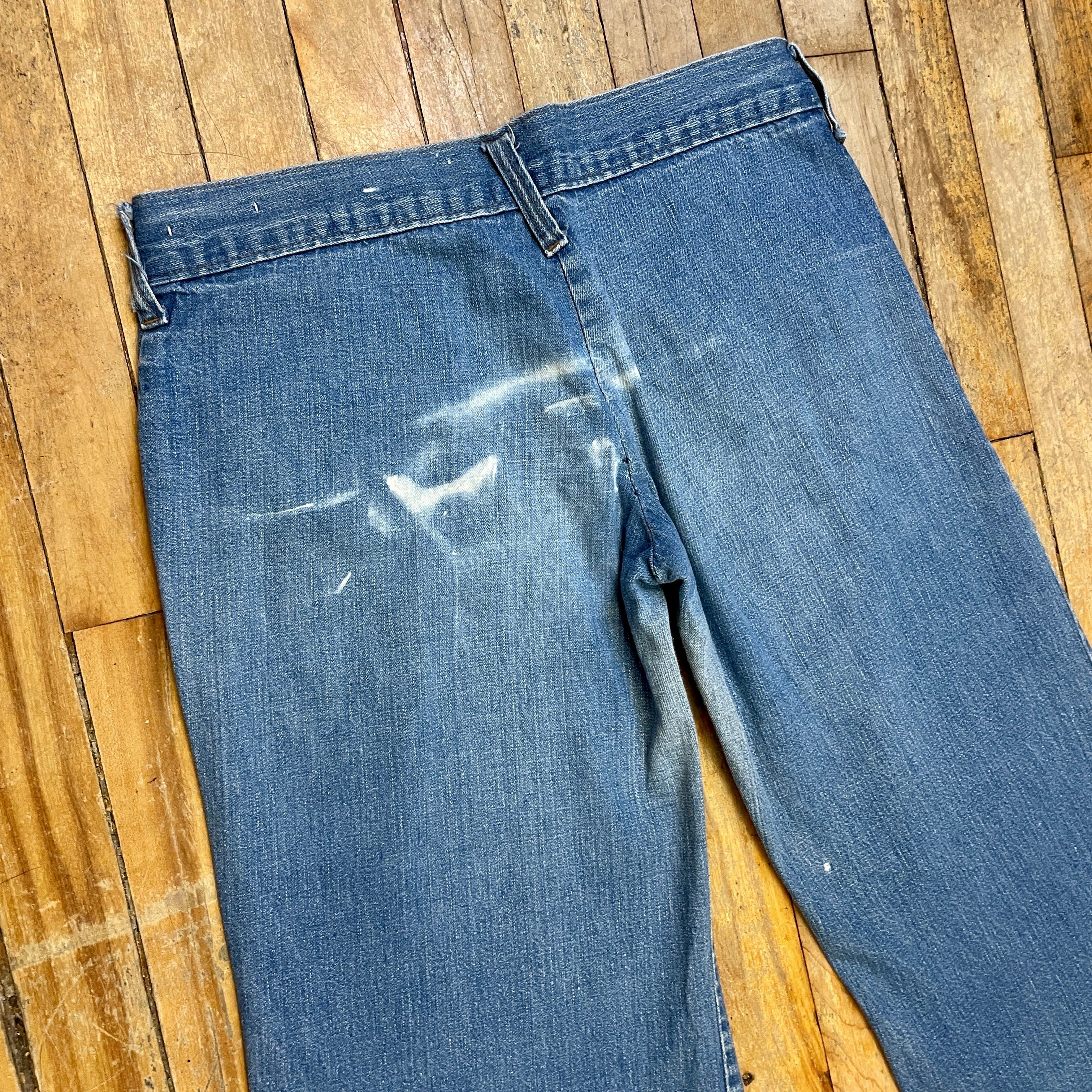 Other 60s Bleach Bum Vintage Denim Low Rise Bellbottoms Size US 33 - 5 Thumbnail