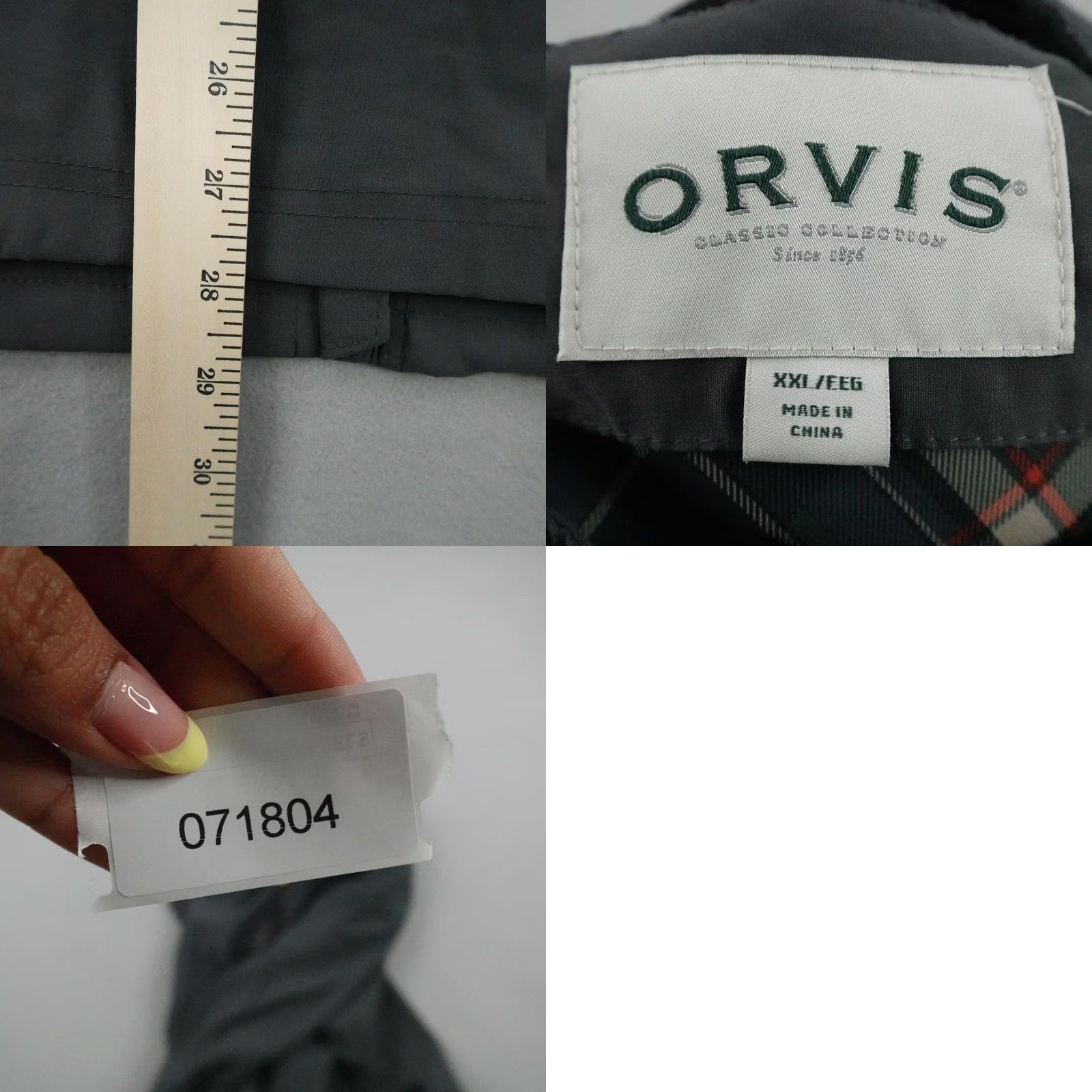Orvis Orvis Jacket Mens 2XL Gray Windbreaker Lined Full Zip Bomber Coat Lightweight Size US XXL / EU 58 / 5 - 8 Thumbnail