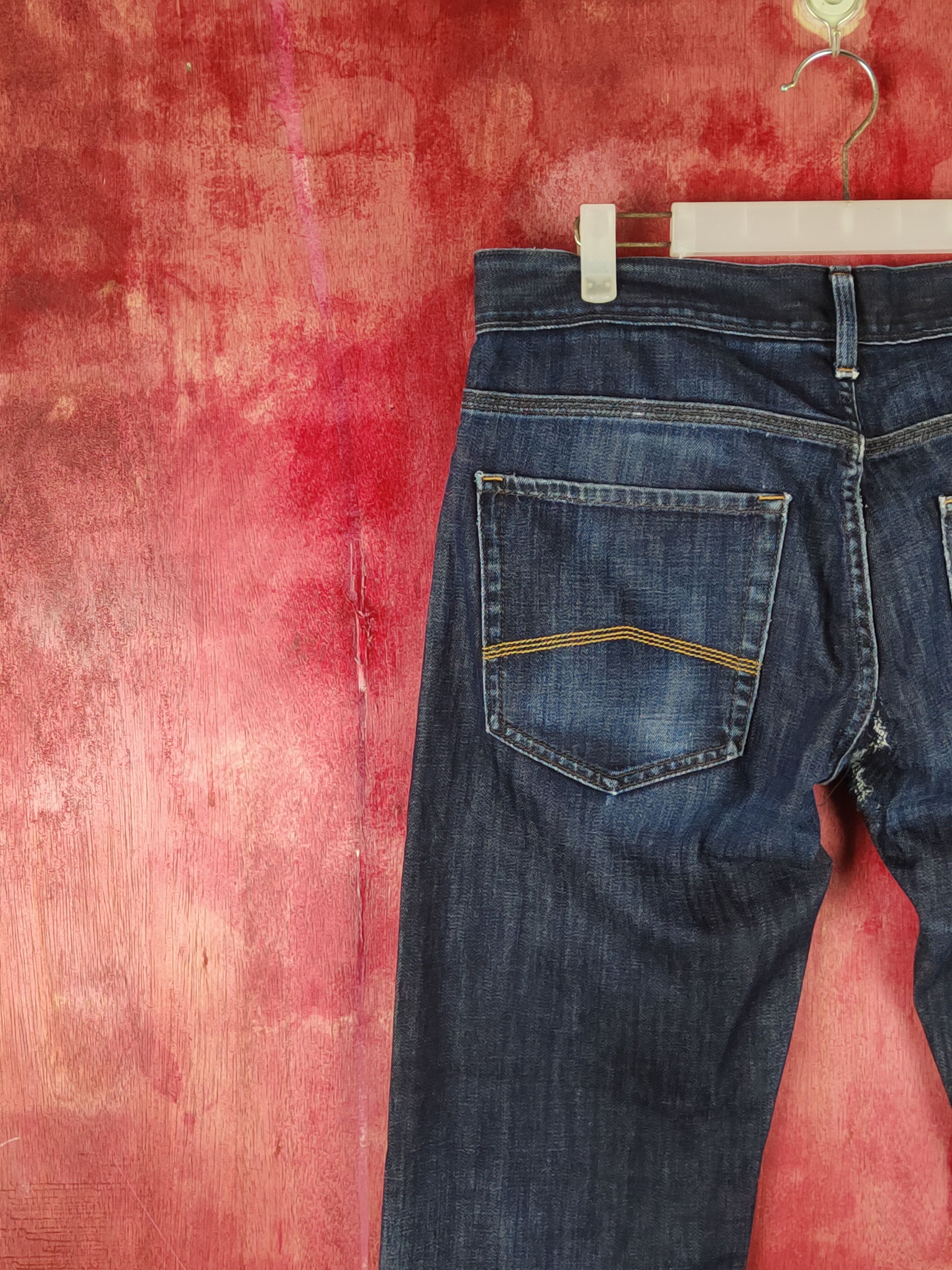 Armani Exchange Armani Exchange Dark Blue distressed jeans Denim #S1621 Size US 33 - 8 Thumbnail