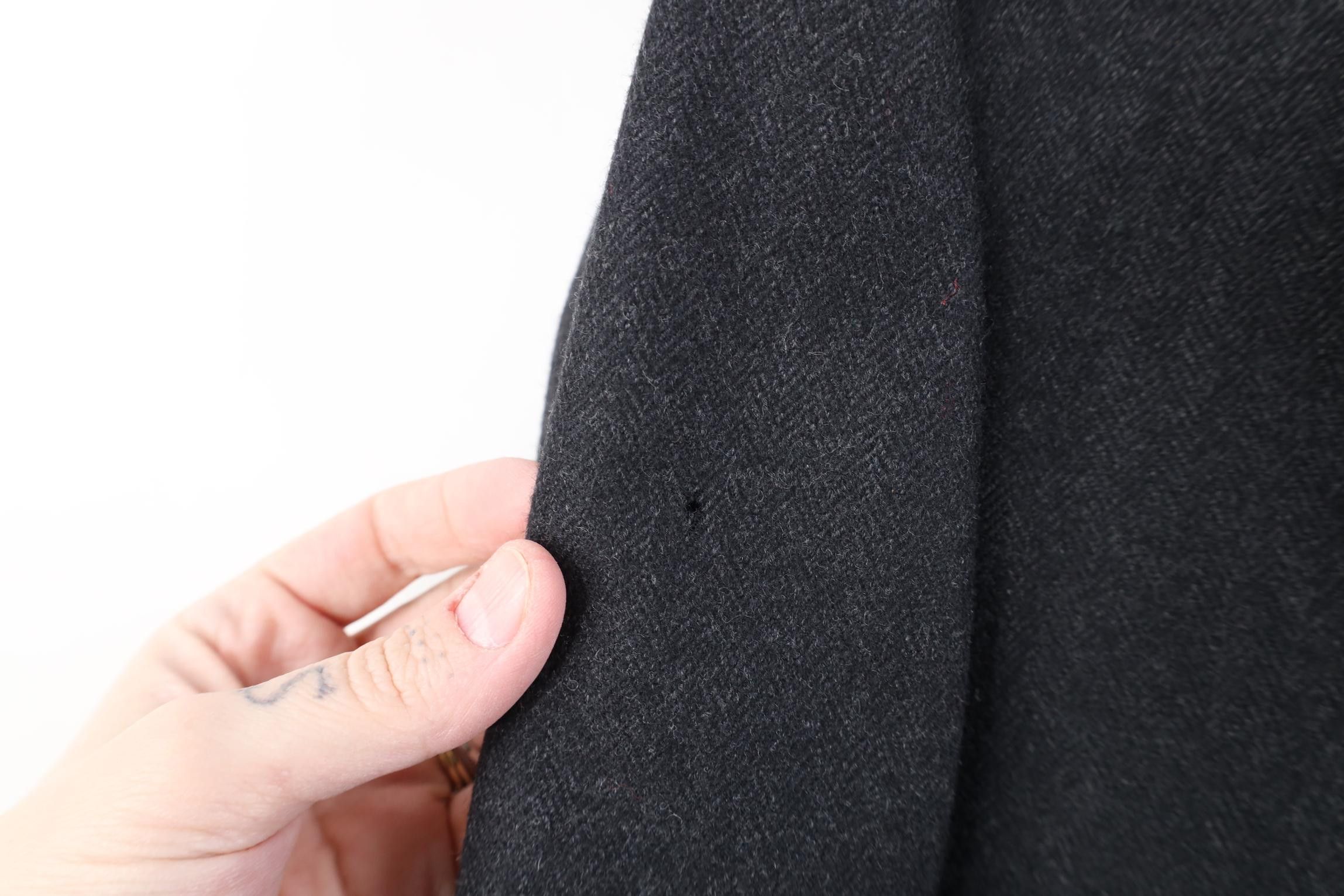Vintage Vintage 70s Streetwear Wool Herringbone Overcoat Gray USA Size US XXL / EU 58 / 5 - 17 Thumbnail