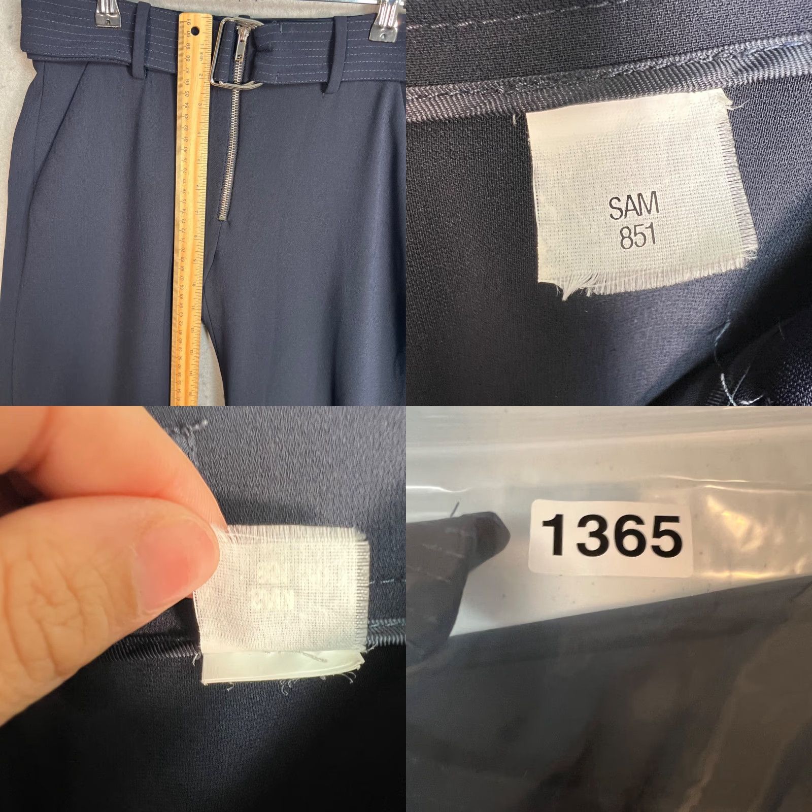 Zara Zara Womens XS Studio Mid Rise Wide Leg Blue Pants With Belt Pants XS Blue Zara Womens Studio Mid Rise Wide-Leg Belt - dress pants Size 26" / US 2 / IT 38 - 8 Thumbnail