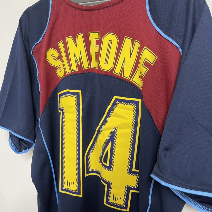 Vintage 2004-05 Atletico Madrid Simeone Away Soccer Jersey Size US L / EU 52-54 / 3 - 4 Thumbnail