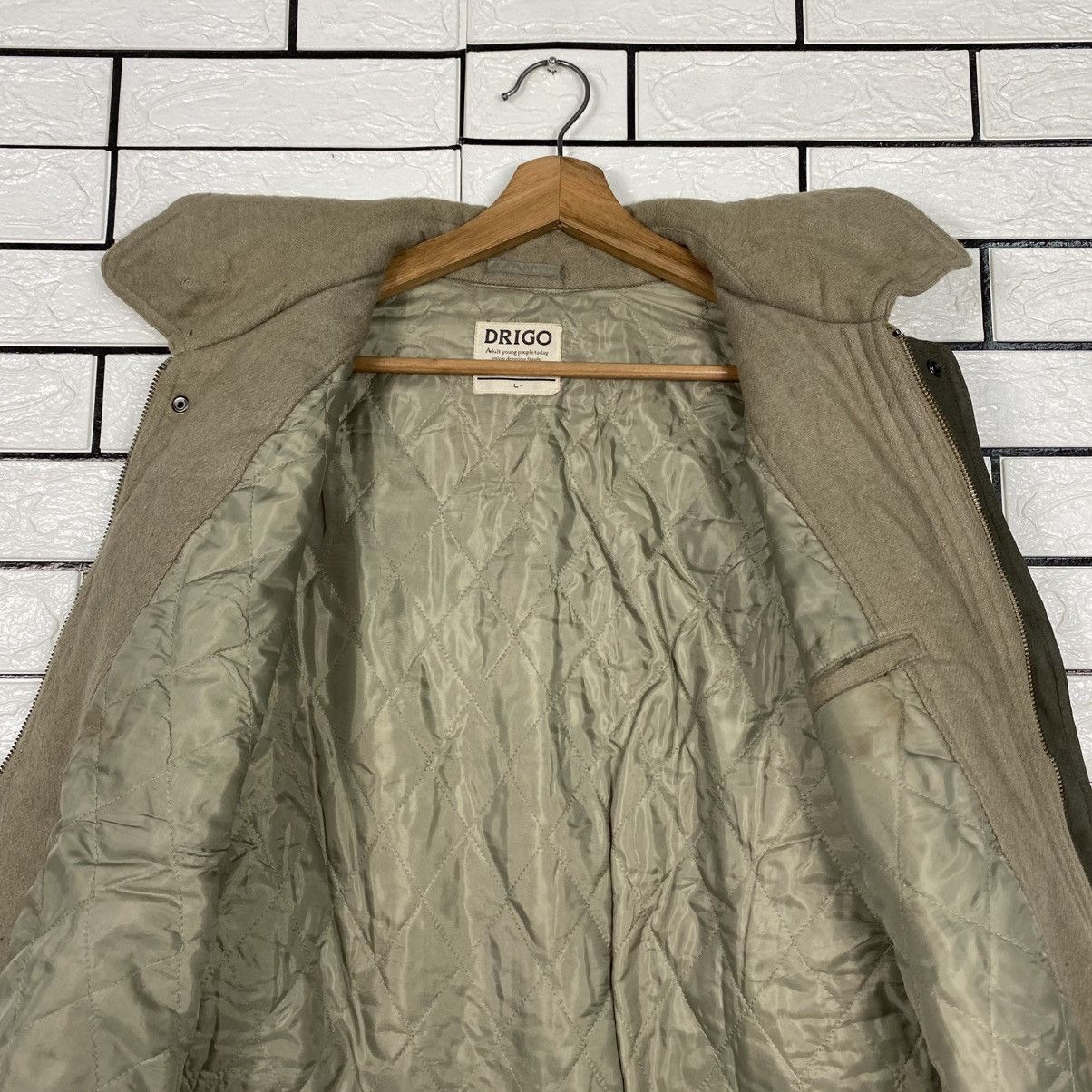 Japanese Brand Vintage Wool Bomber Jacket Drigo Japan Issey Miyake Size US L / EU 52-54 / 3 - 19 Thumbnail