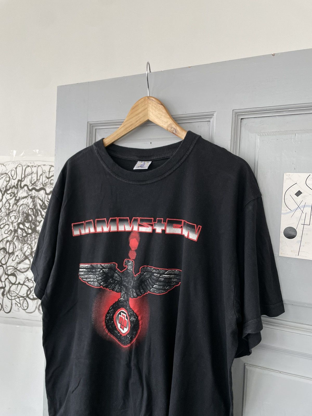 Band Tees × Vintage Vintage 00’s Rammstein Rock T-shirt Y2k size XL Size US XL / EU 56 / 4 - 2 Thumbnail