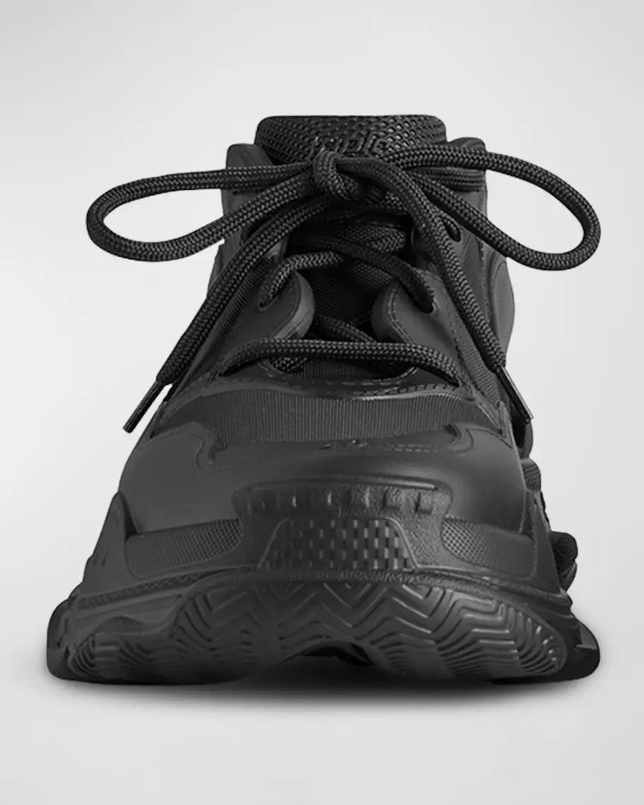 Balenciaga o1s1wg110724 Triple S Mold Sneaker in Black Size US 6 / EU 39 - 2 Thumbnail