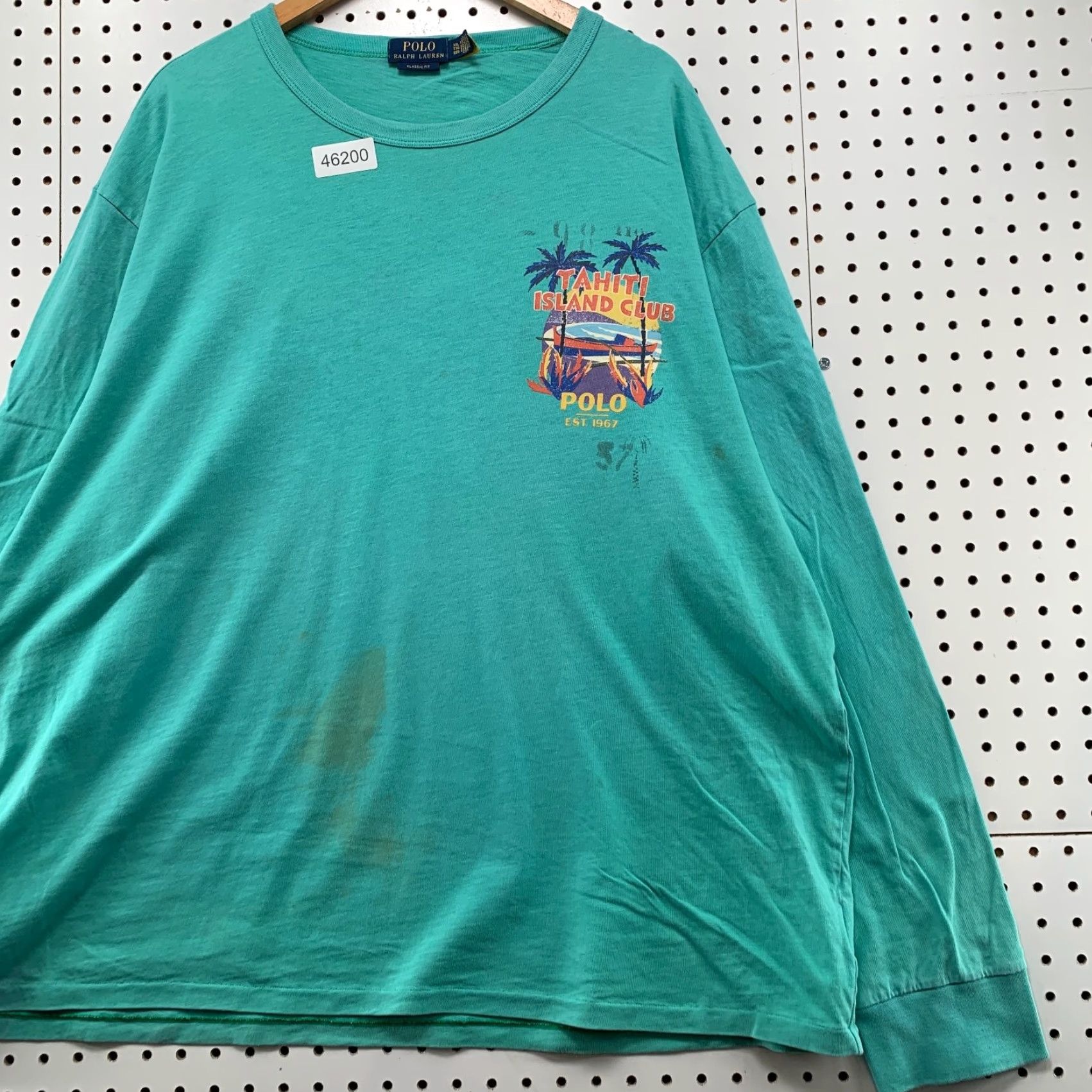 Polo Ralph Lauren Polo Ralph Lauren Shirt Mens 2XL Green Tahiti Island Club Stencil Long Sleeve Size US XXL / EU 58 / 5 - 5 Thumbnail
