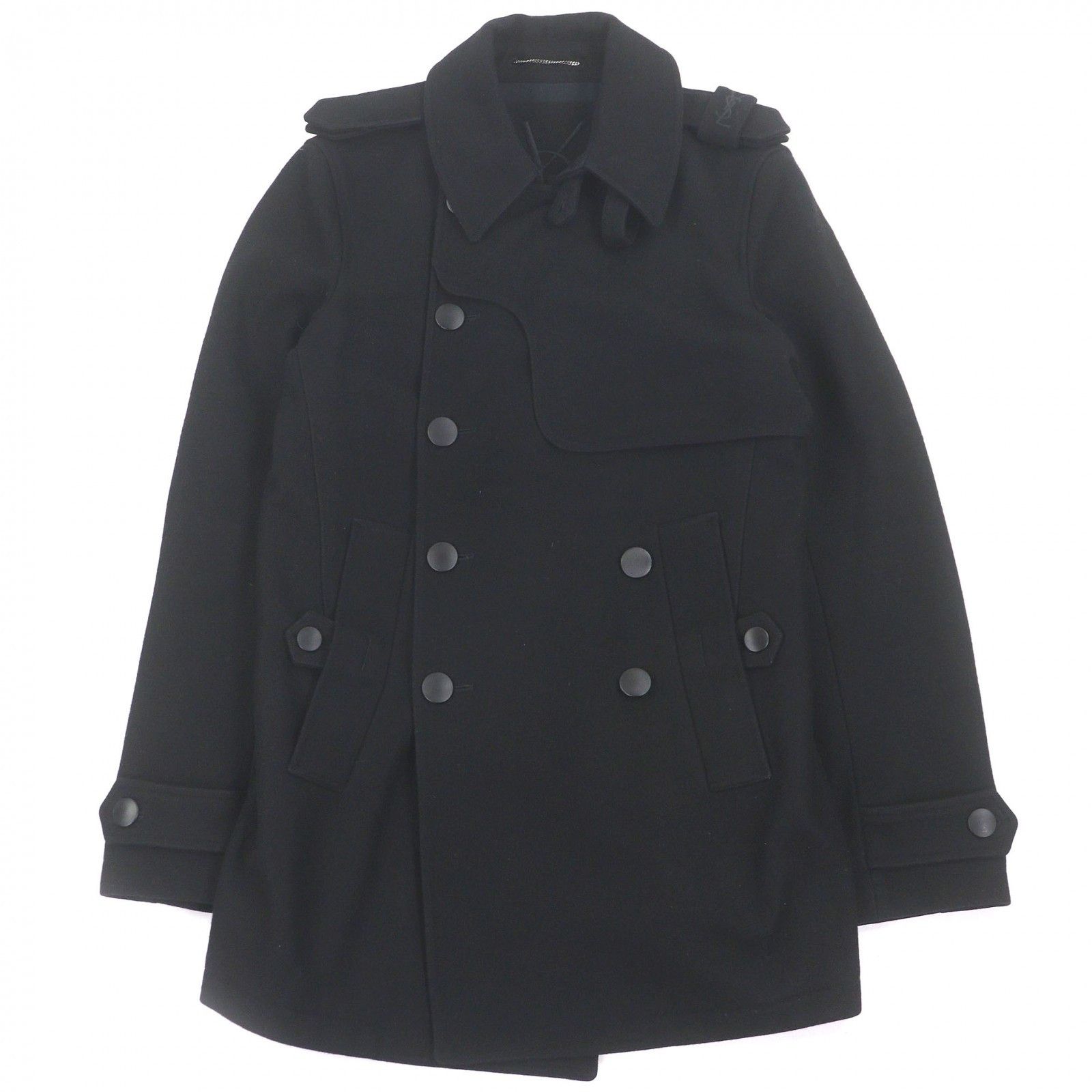 Yves Saint Laurent Yves Saint Laurent Yves Saint Laurent Wool Coat Textile Outerwear DUTY FREE for USA Size ONE SIZE - 1 Thumbnail