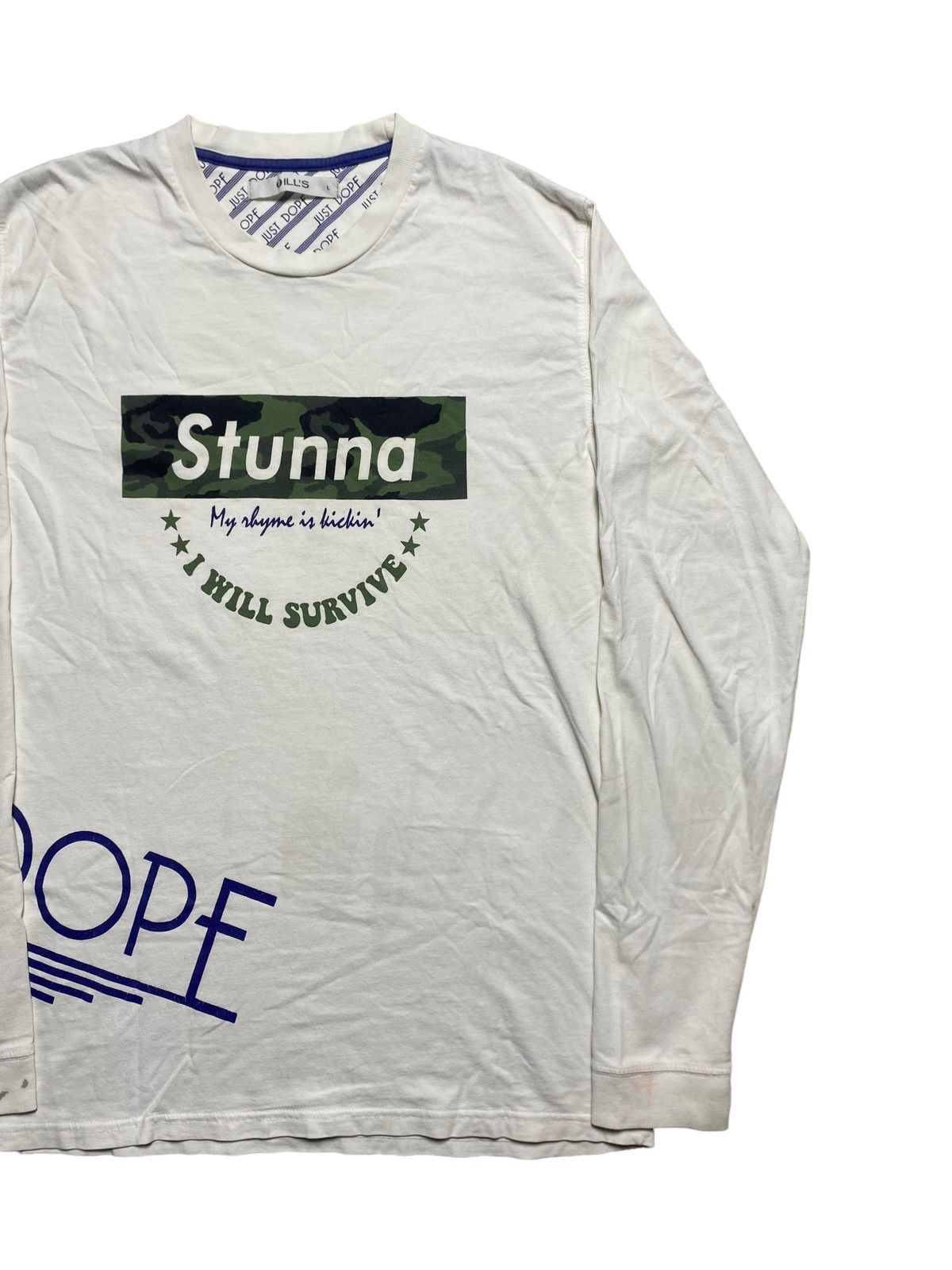 Other VINTAGE ILLS JAPANESE BRAND STUNNA DOPE SPELLOUT TEE Size US M / EU 48-50 / 2 - 3 Thumbnail
