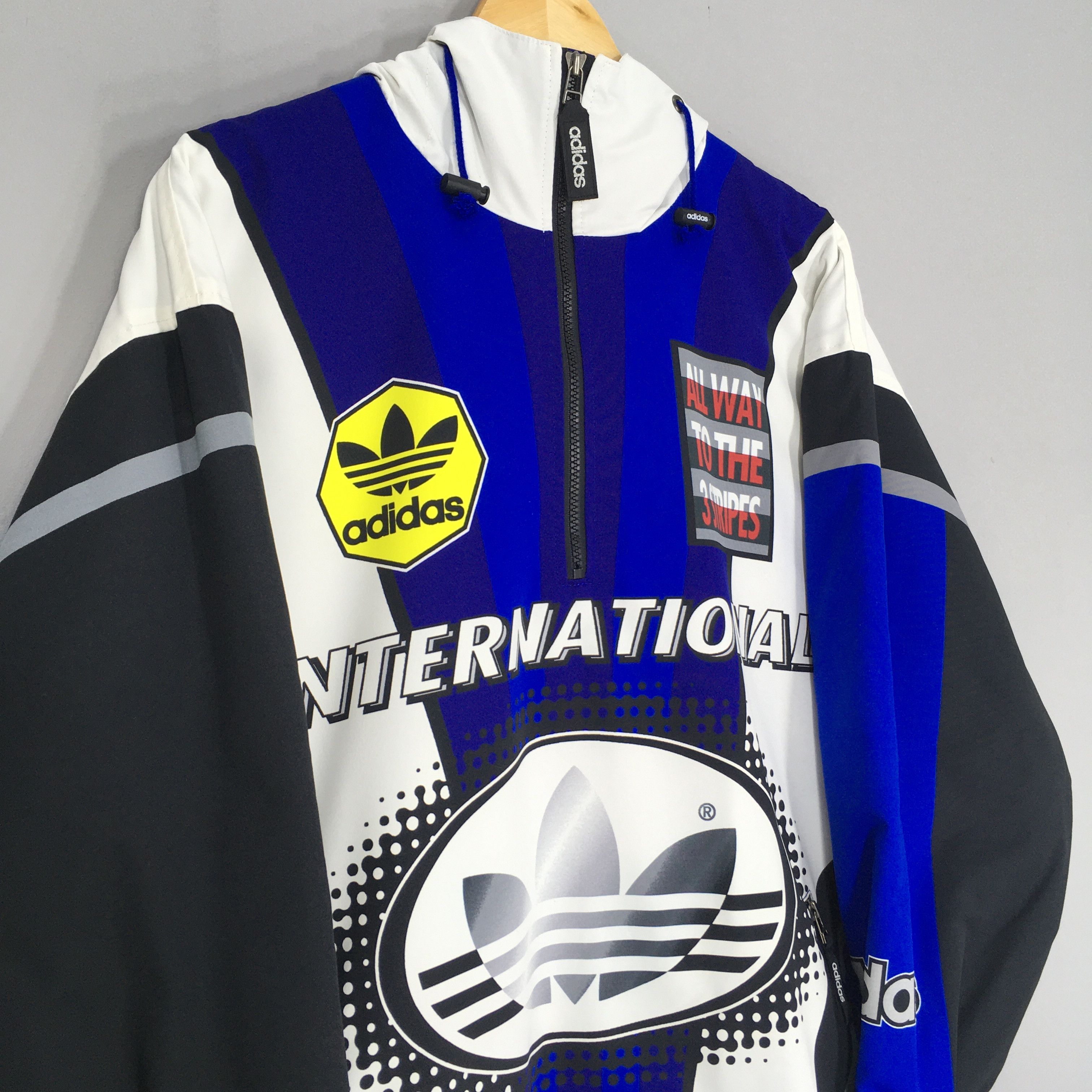 Adidas × Vintage Vintage Adidas Trefoil International Jacket Medium Size US M / EU 48-50 / 2 - 3 Thumbnail