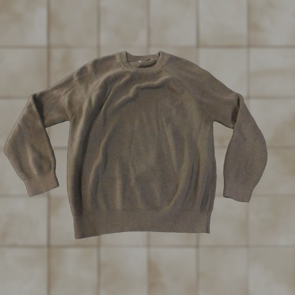 Zara VINTAGE Zara Sweater Mens XL Olive Green Crewneck Raglan Knit Pullover Size US XL / EU 56 / 4 - 1 Thumbnail