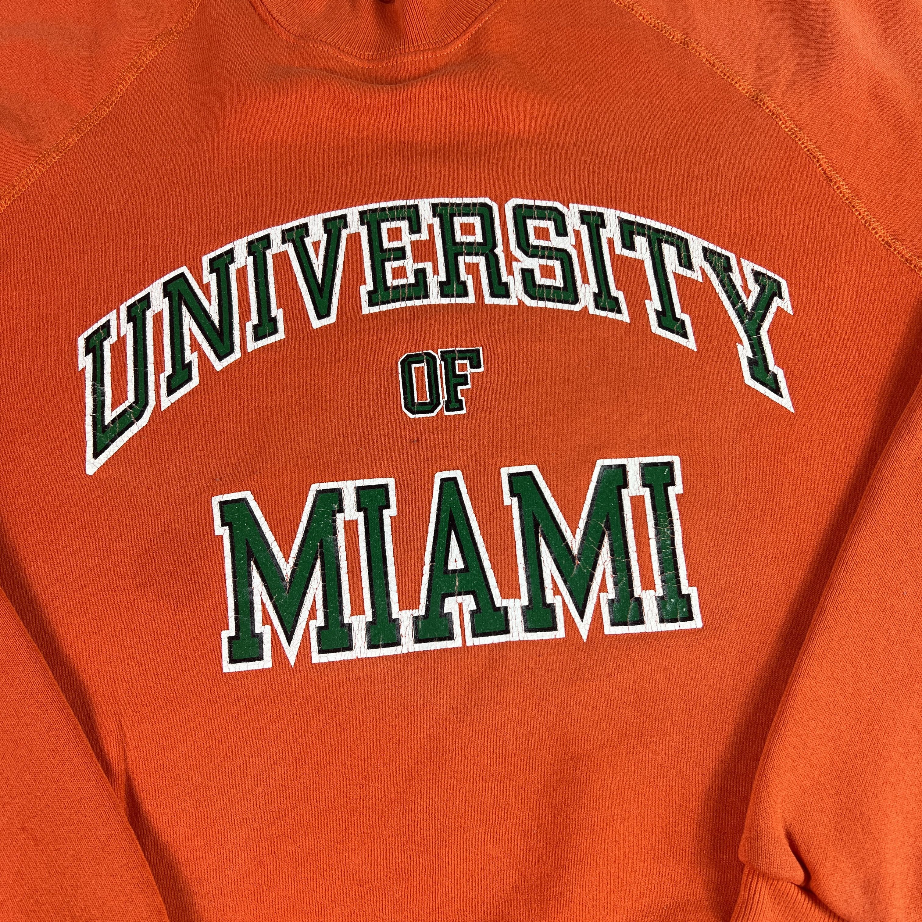 Soffe VTG 80s Miami Hurricanes Sweatshirt Orange Crewneck USA Size US M / EU 48-50 / 2 - 6 Thumbnail