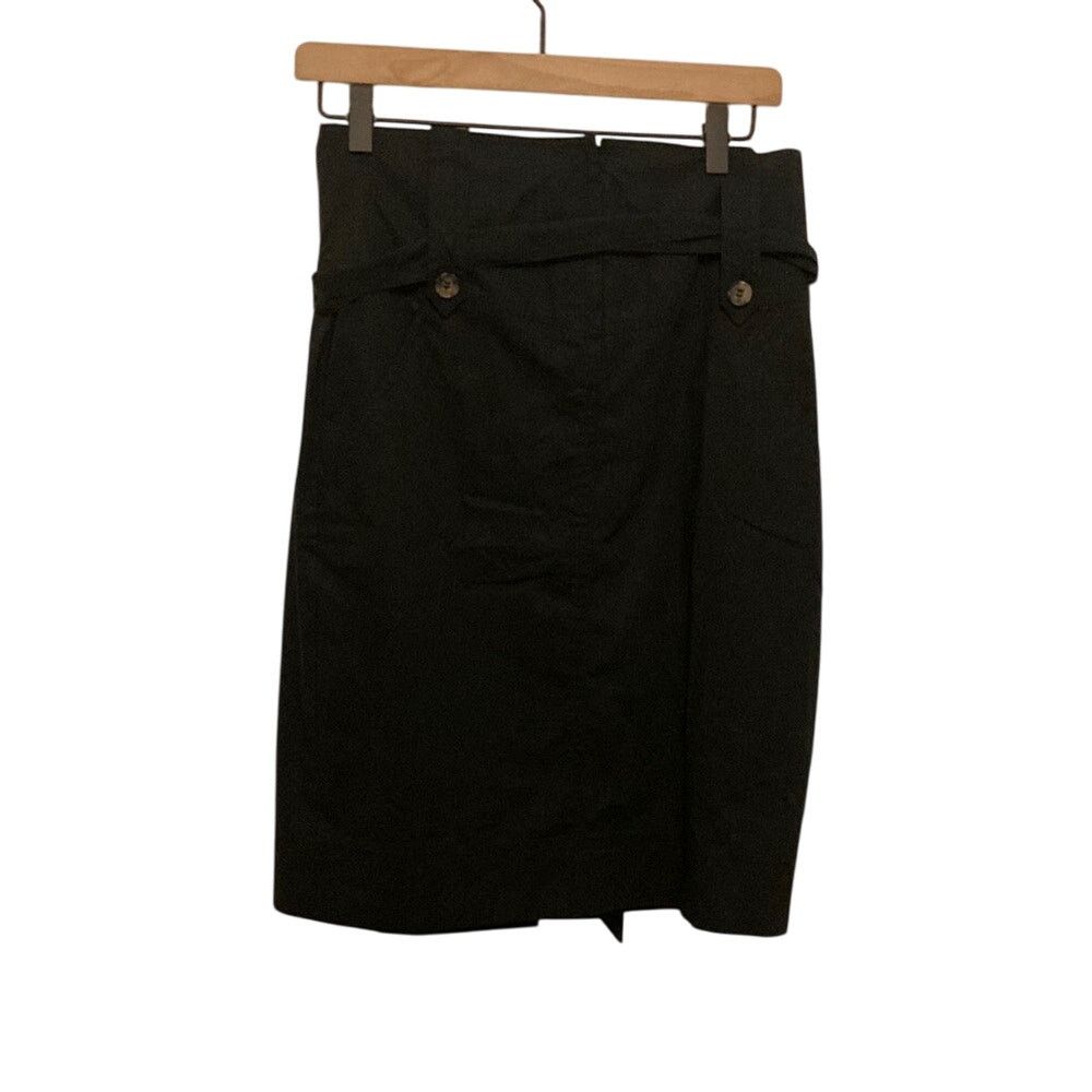 Theory Theory Button Belted Accent Retro 60's Fit Pencil Skirt Size 27" / US 4 / IT 40 - 2 Thumbnail