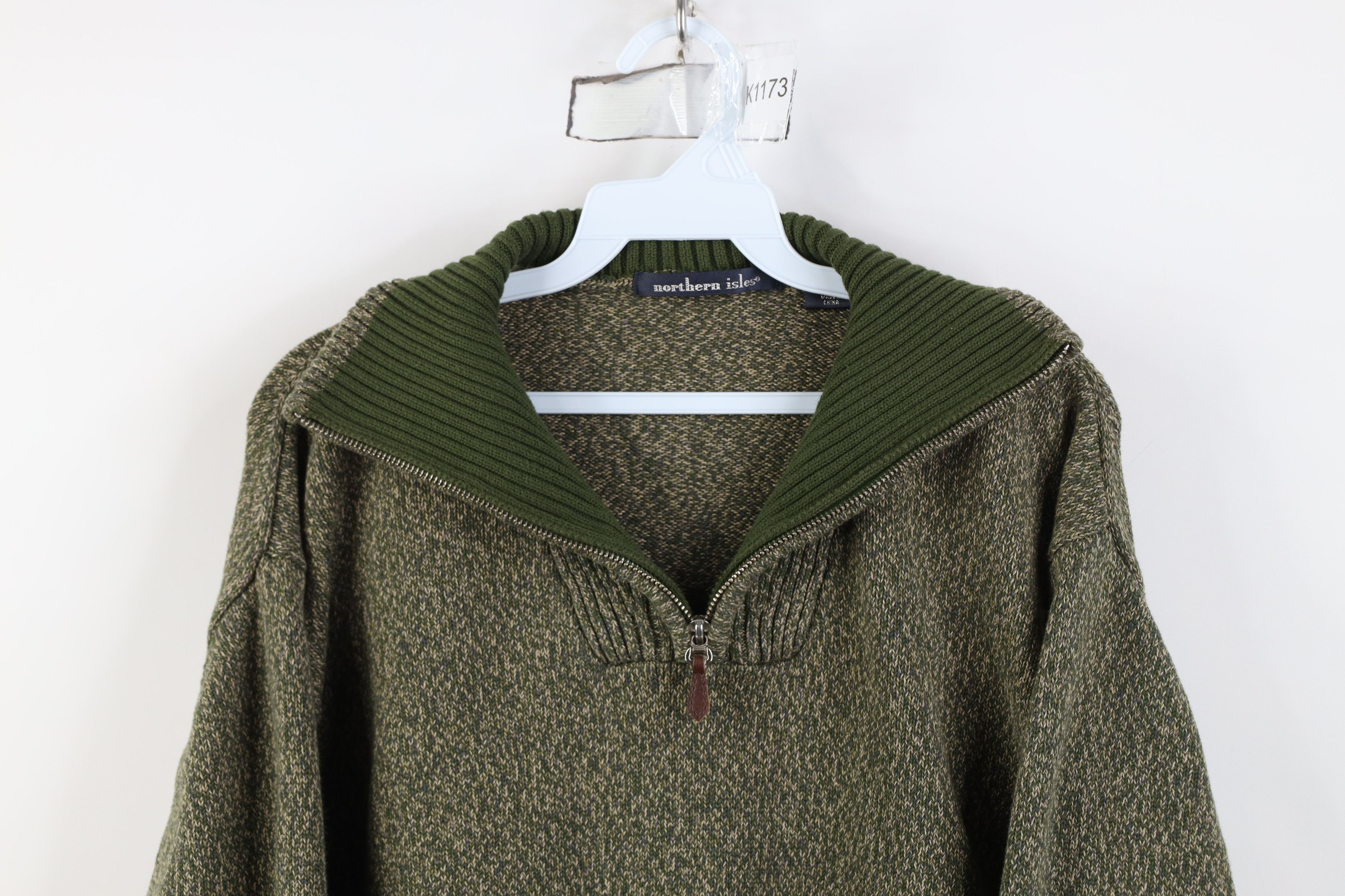 Vintage Vintage 90s Streetwear 1/4 Half Zip Cotton Pullover Sweater Size US L / EU 52-54 / 3 - 2 Thumbnail