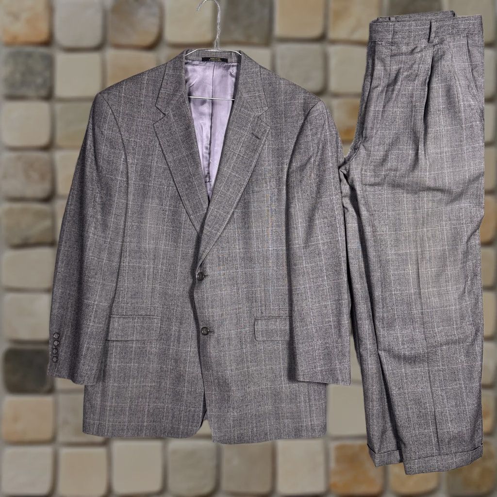 Hart Schaffner Marx Hart Schaffner Marx Suit Men 42R 34x28 Raised Napped Wool Gray 2 Piece Formal Business Classic Designer Size 42R - 1 Thumbnail