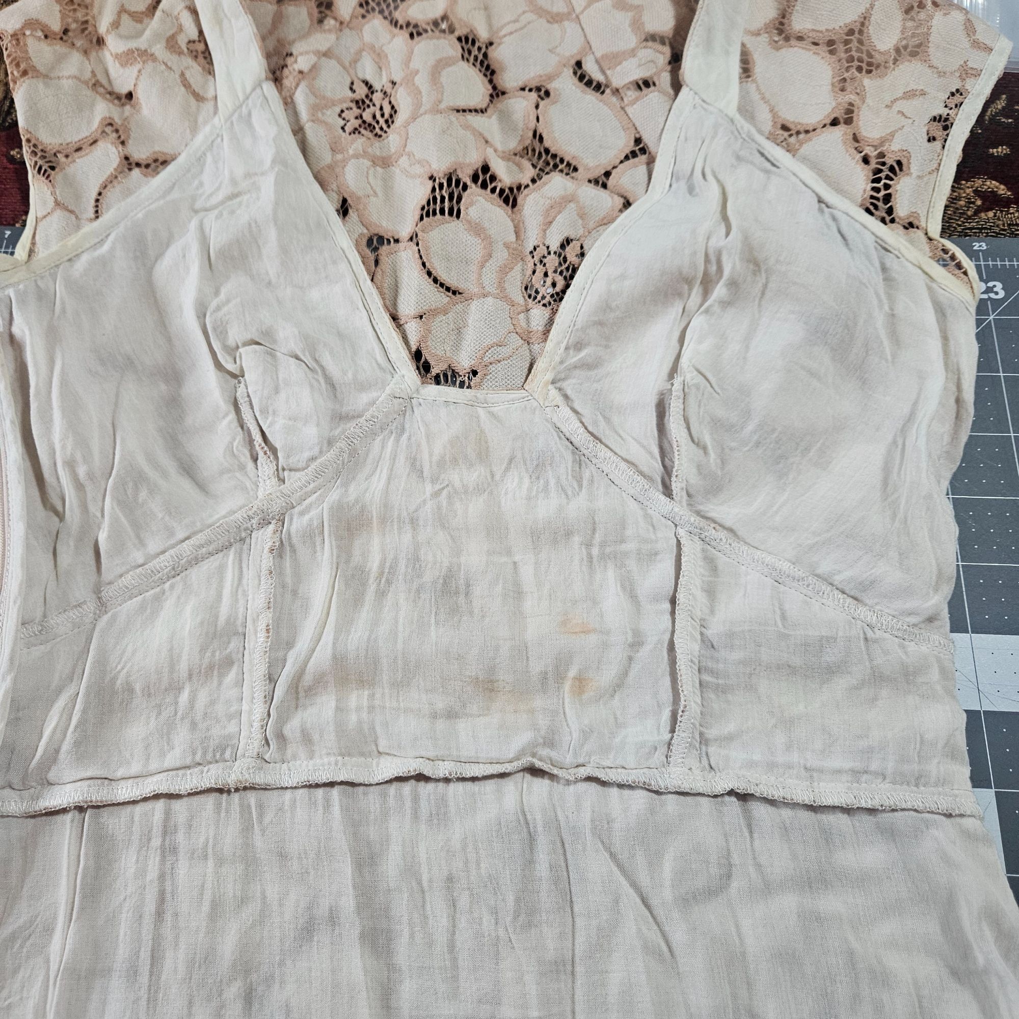 Free People Free People Lace Mini Dress Beige XS Feminine Romantic Boho Size XS / US 0-2 / IT 36-38 - 13 Thumbnail