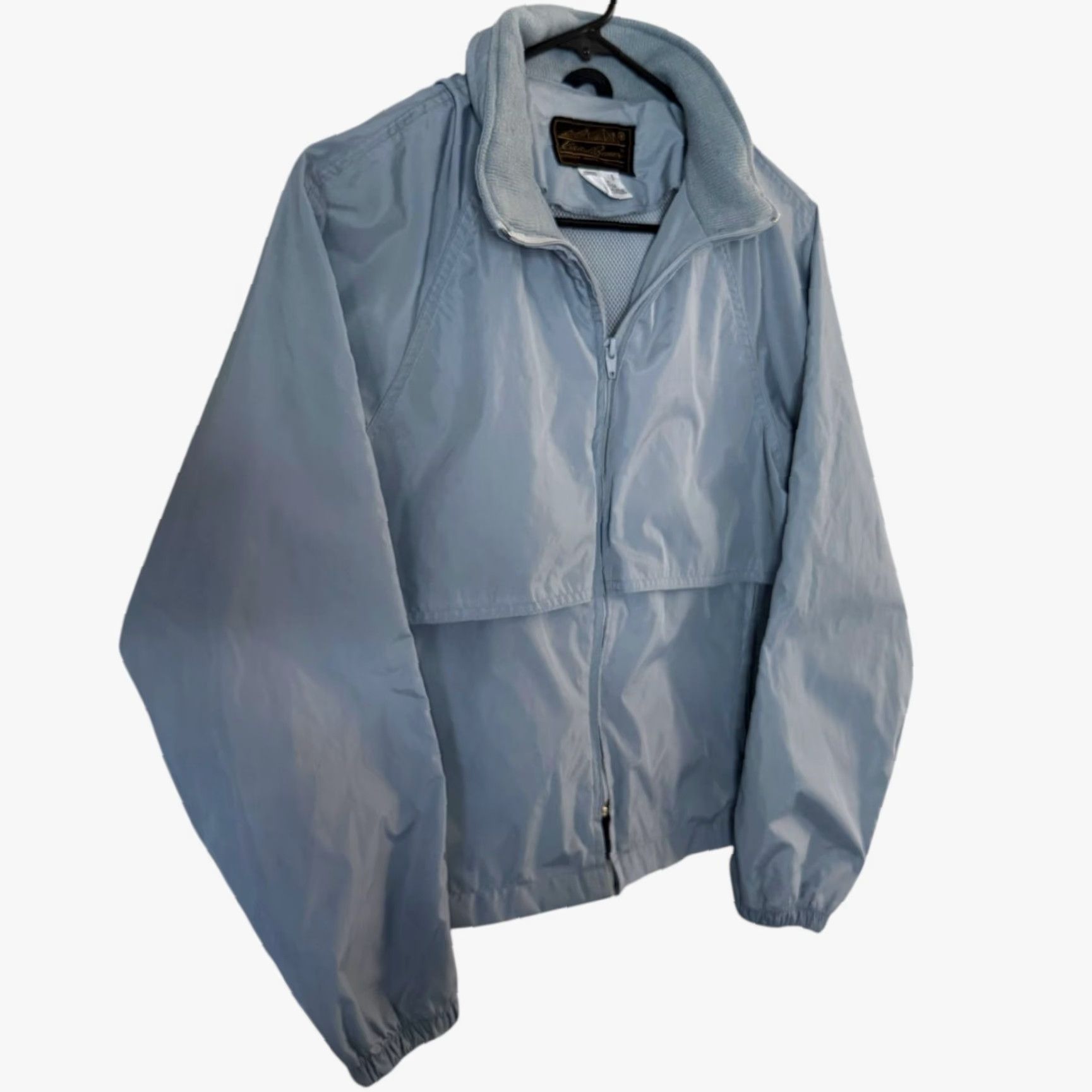 Eddie Bauer VINTAGE Eddie Bauer Windbreaker Jacket Blue Women's Small Zip Full Zip Hooded Pockets Lightweight All Seasons Outdoors Size S / US 4 / IT 40 - 3 Thumbnail