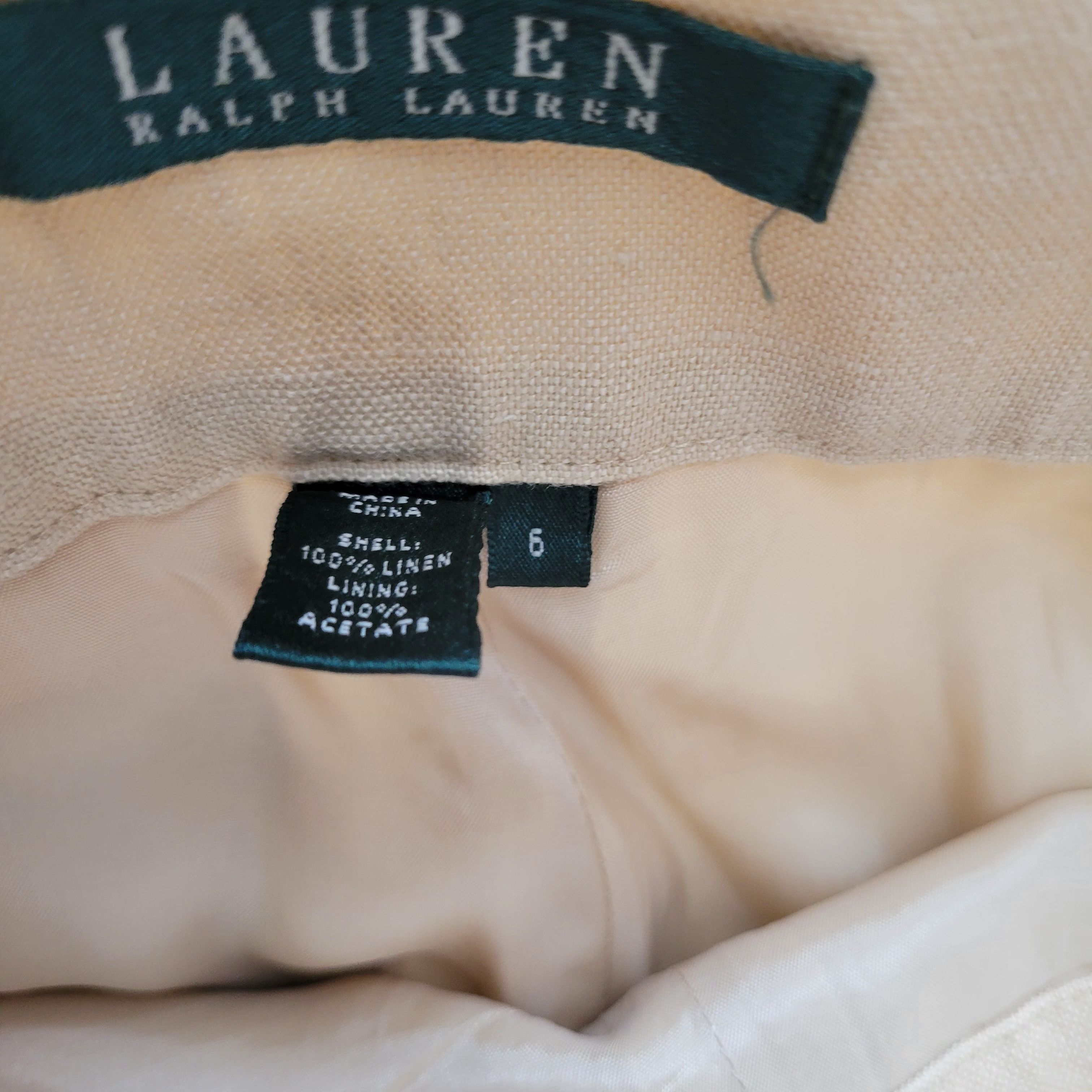 Ralph Lauren Wide-Leg Linen Pants Full Lining Size 6 Size 28" / US 6 / IT 42 - 6 Thumbnail
