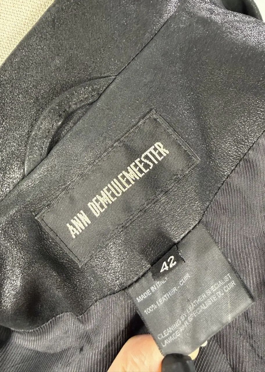 Ann Demeulemeester Ann Demeulemeester Black Leather Short Jacket Size M / US 6-8 / IT 42-44 - 8 Thumbnail