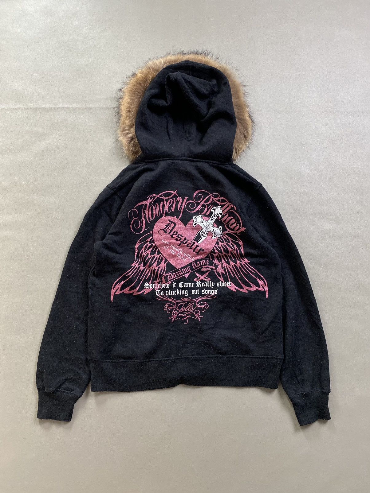 If Six Was Nine × Japanese Brand × Le Grande Bleu (L.G.B.) Beaumere Aristocratic Cross Poem Fur Hoodie Size US M / EU 48-50 / 2 - 2 Thumbnail