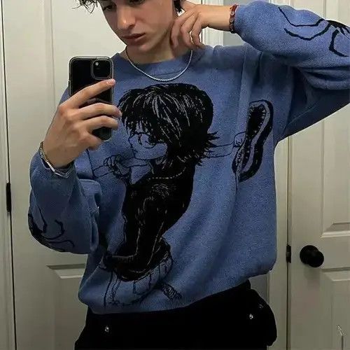 Japanese Brand × Vintage Men's Anime Cotton Warm Knitted Size US M / EU 48-50 / 2 - 3 Thumbnail